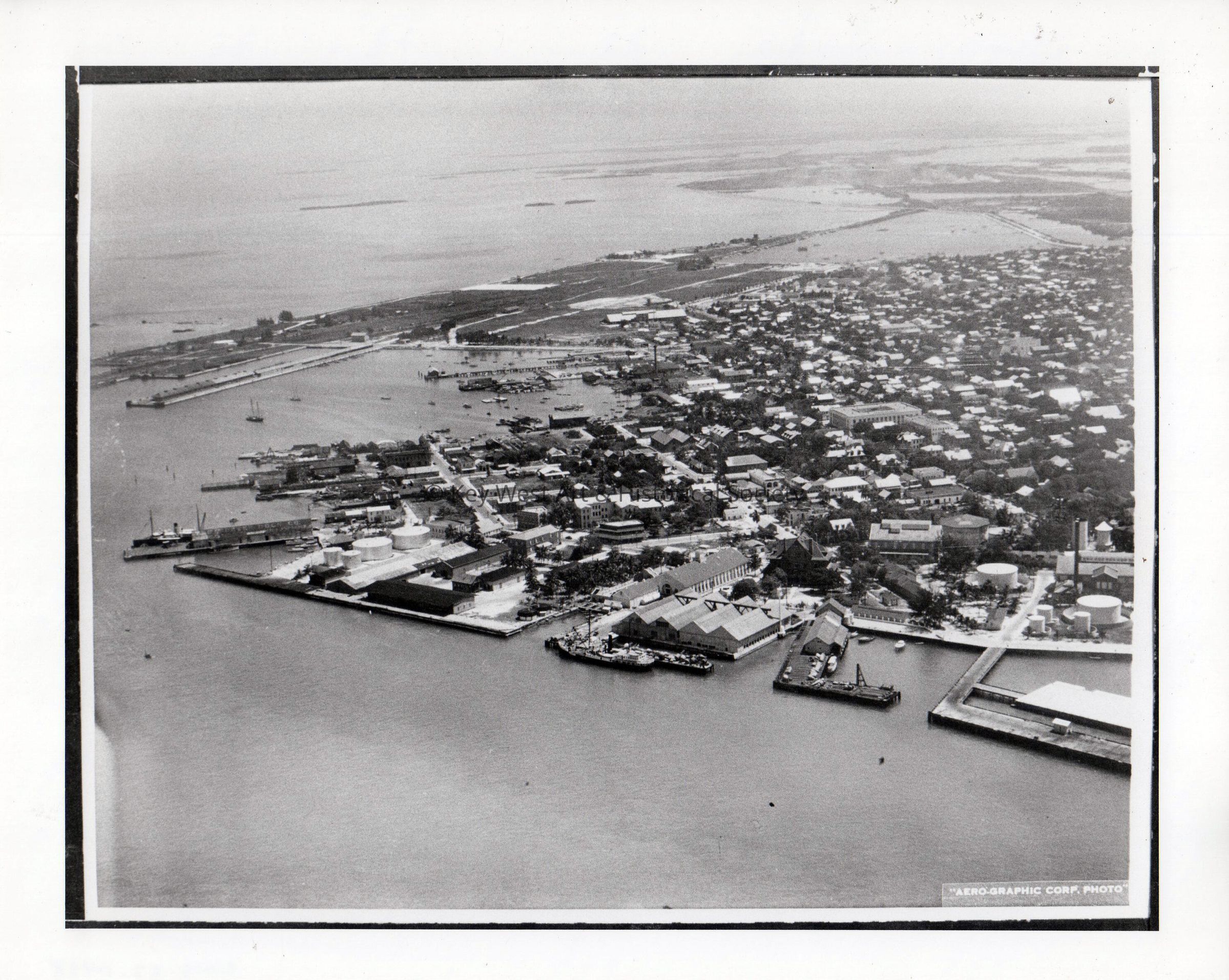 Aerial View of Mallory Square; © Key West Art & Historical Society
