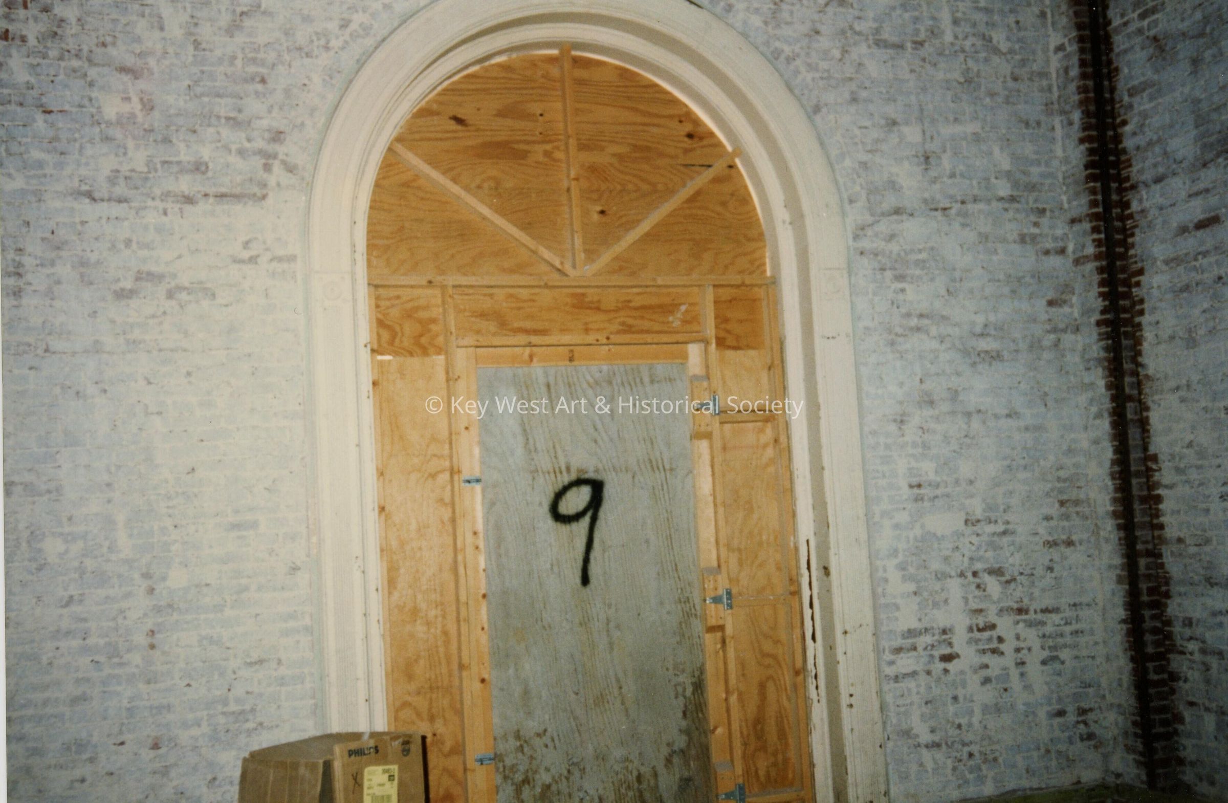 A window labeled number 9.