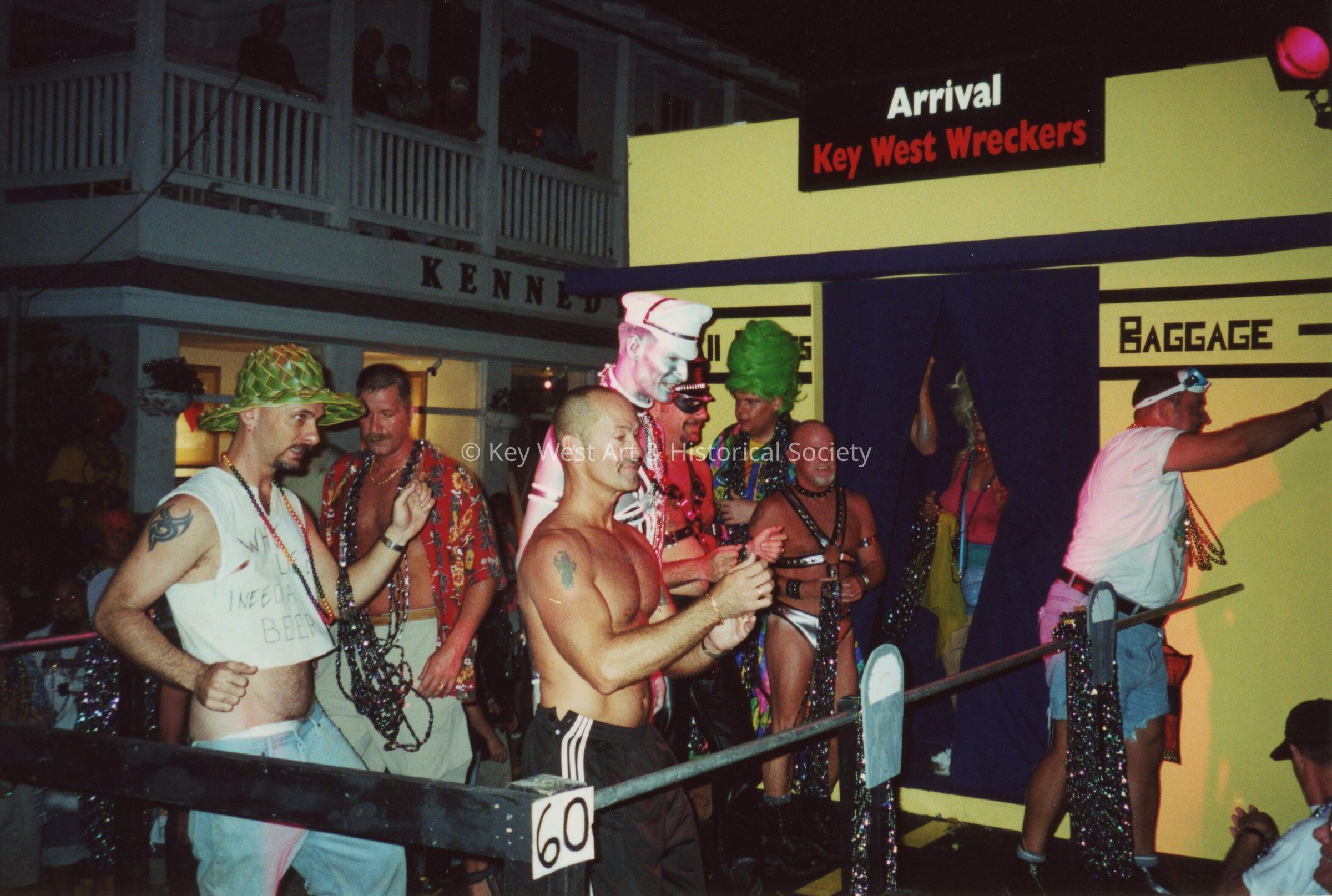 A float in the parade that reads Key West wreckers.