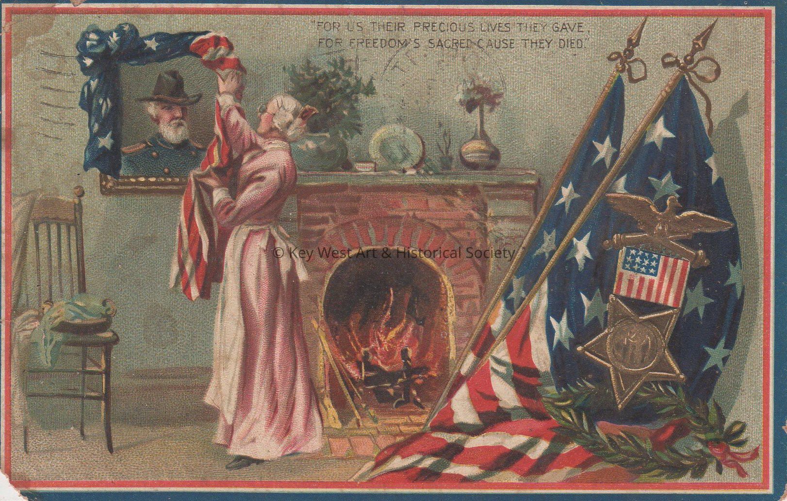 American flags and military recognition