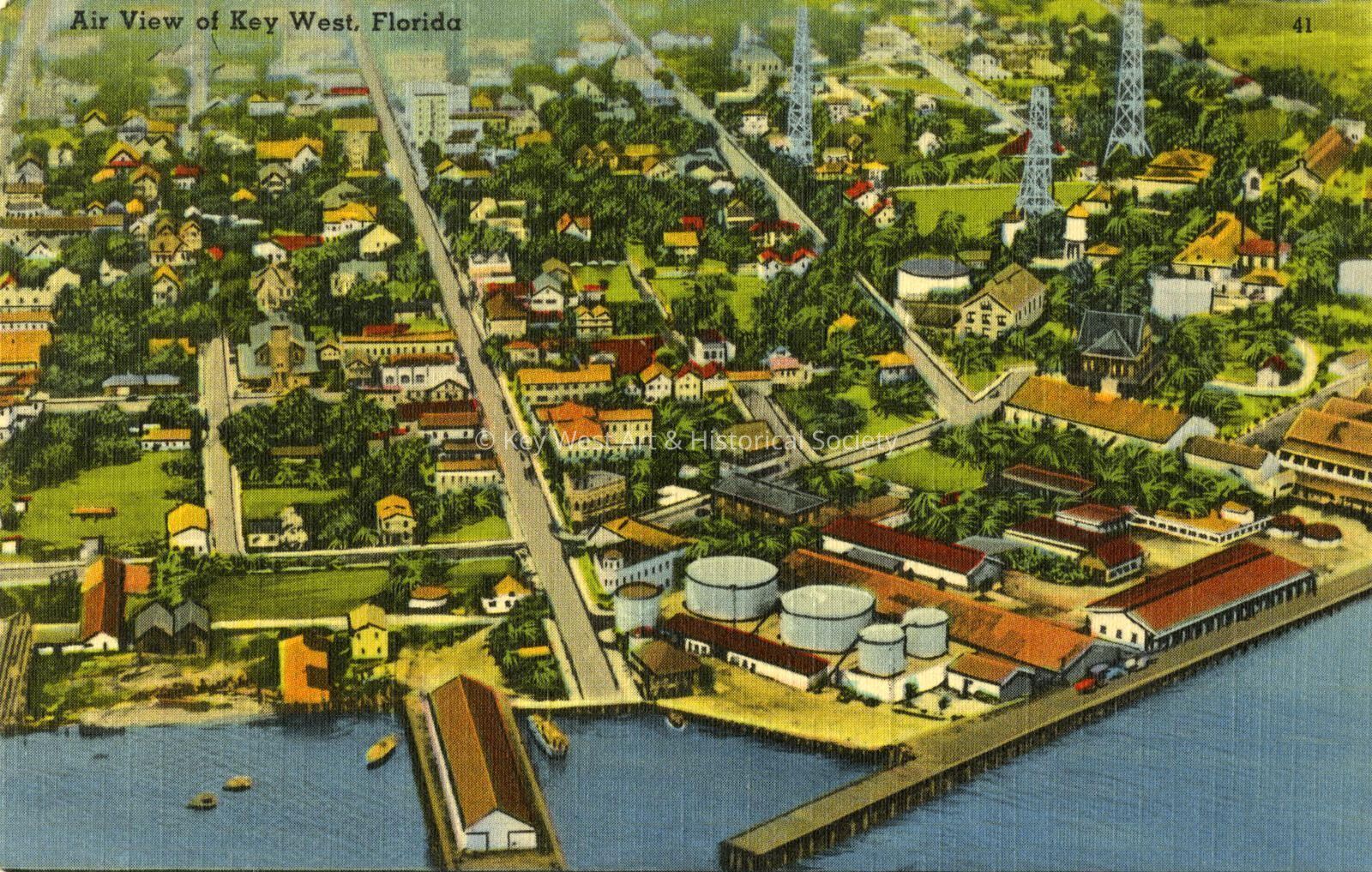 Air View of Key West, Florida; © Key West Art & Historical Society
