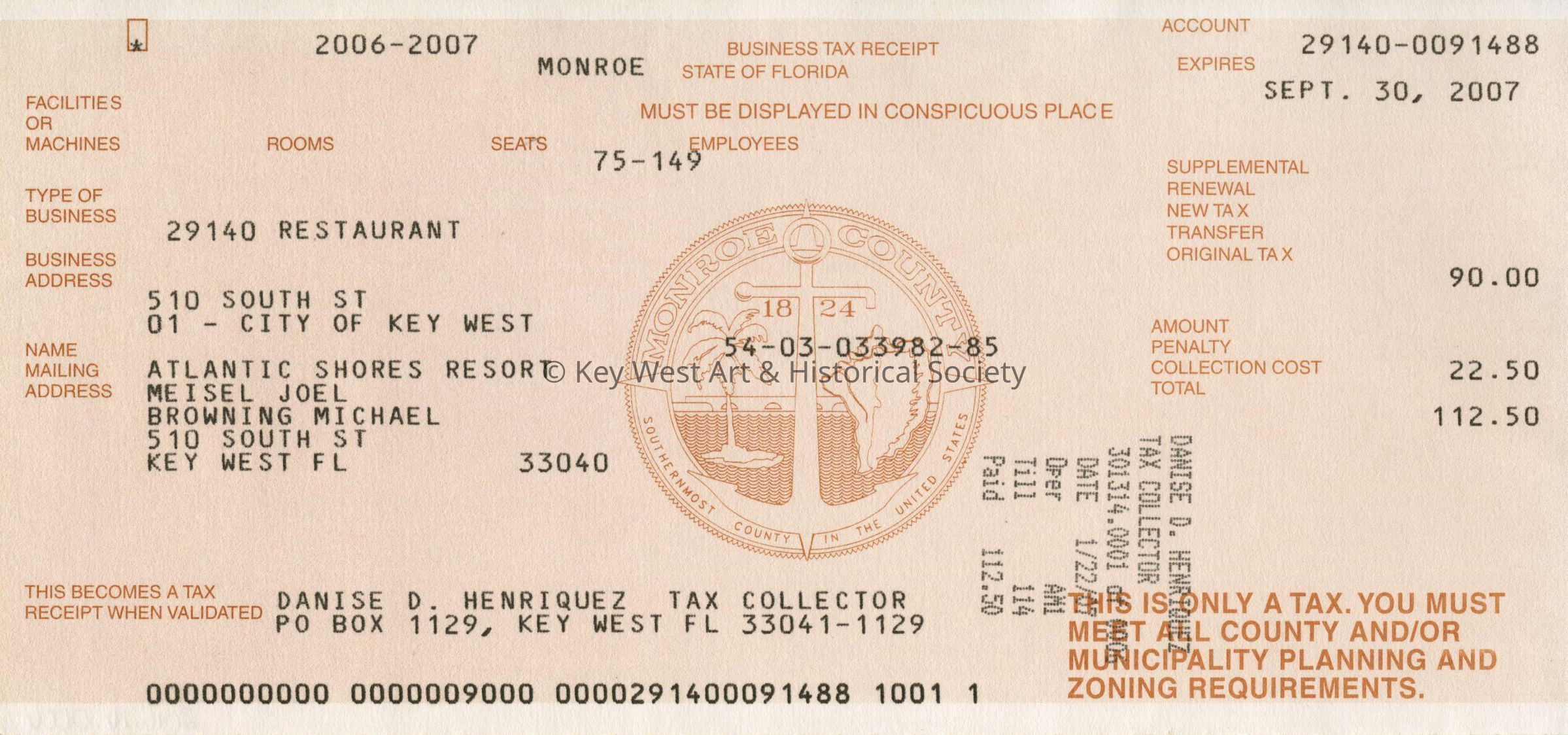 Business Tax Receipt Atlantic Shores picture number 1