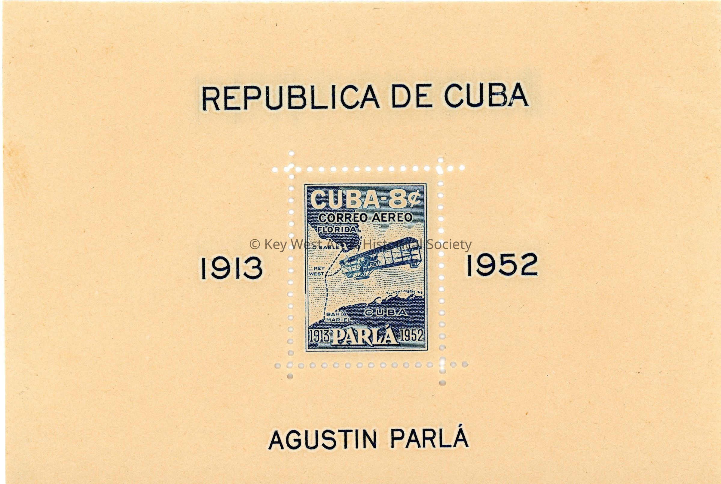 Agustin Parlá Stamp Proof; © Key West Art & Historical Society