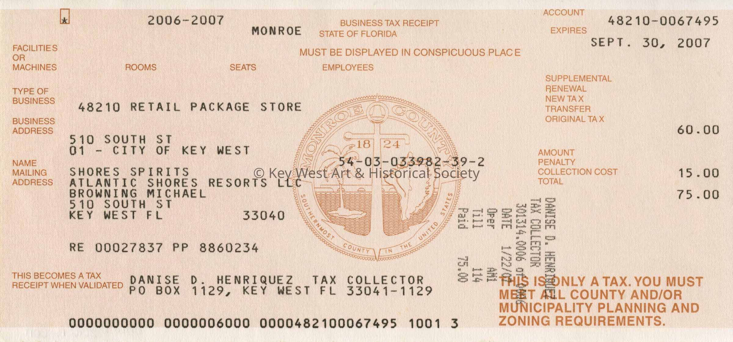 Business Tax Receipt Atlantic Shores picture number 1