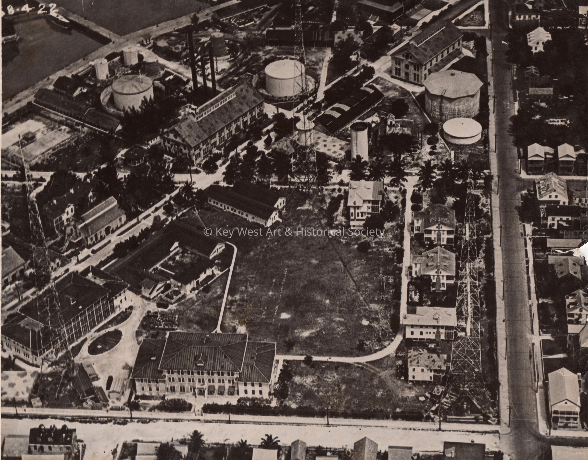 Aerial View of Marine Barracks; © Key West Art & Historical Society