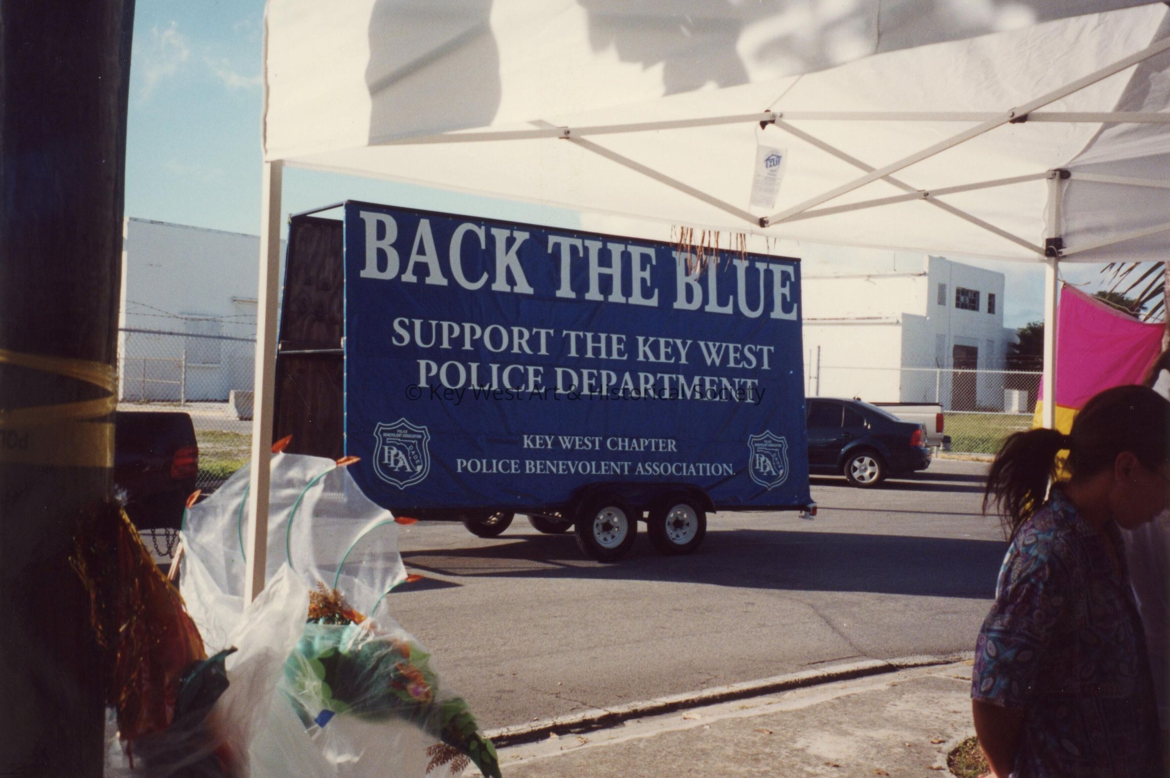 A float that reads back the blue. Support the Key West police department.