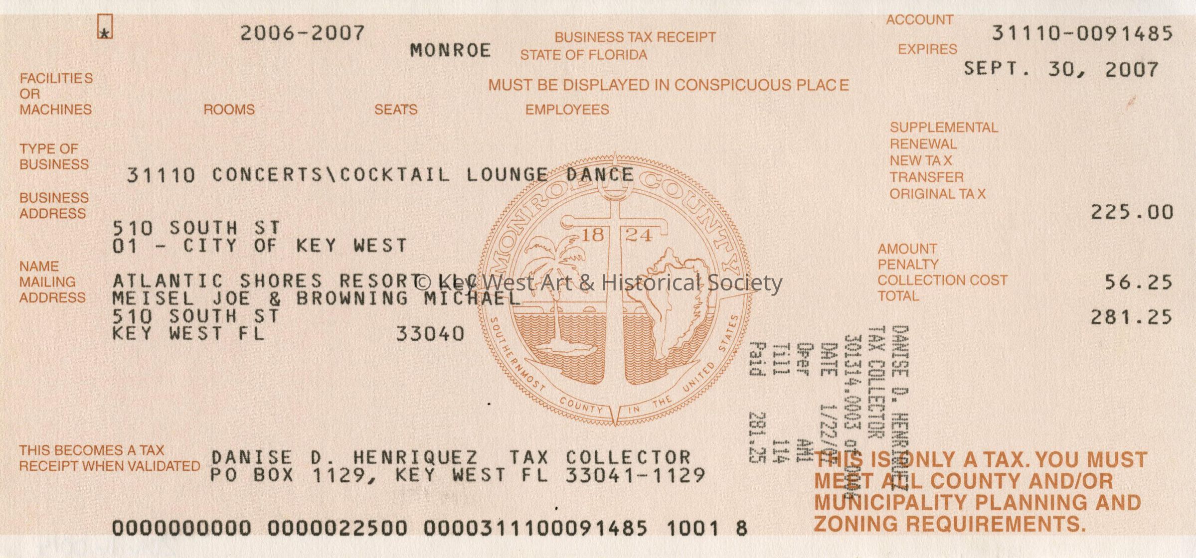 Business Tax Receipt Atlantic Shores picture number 1