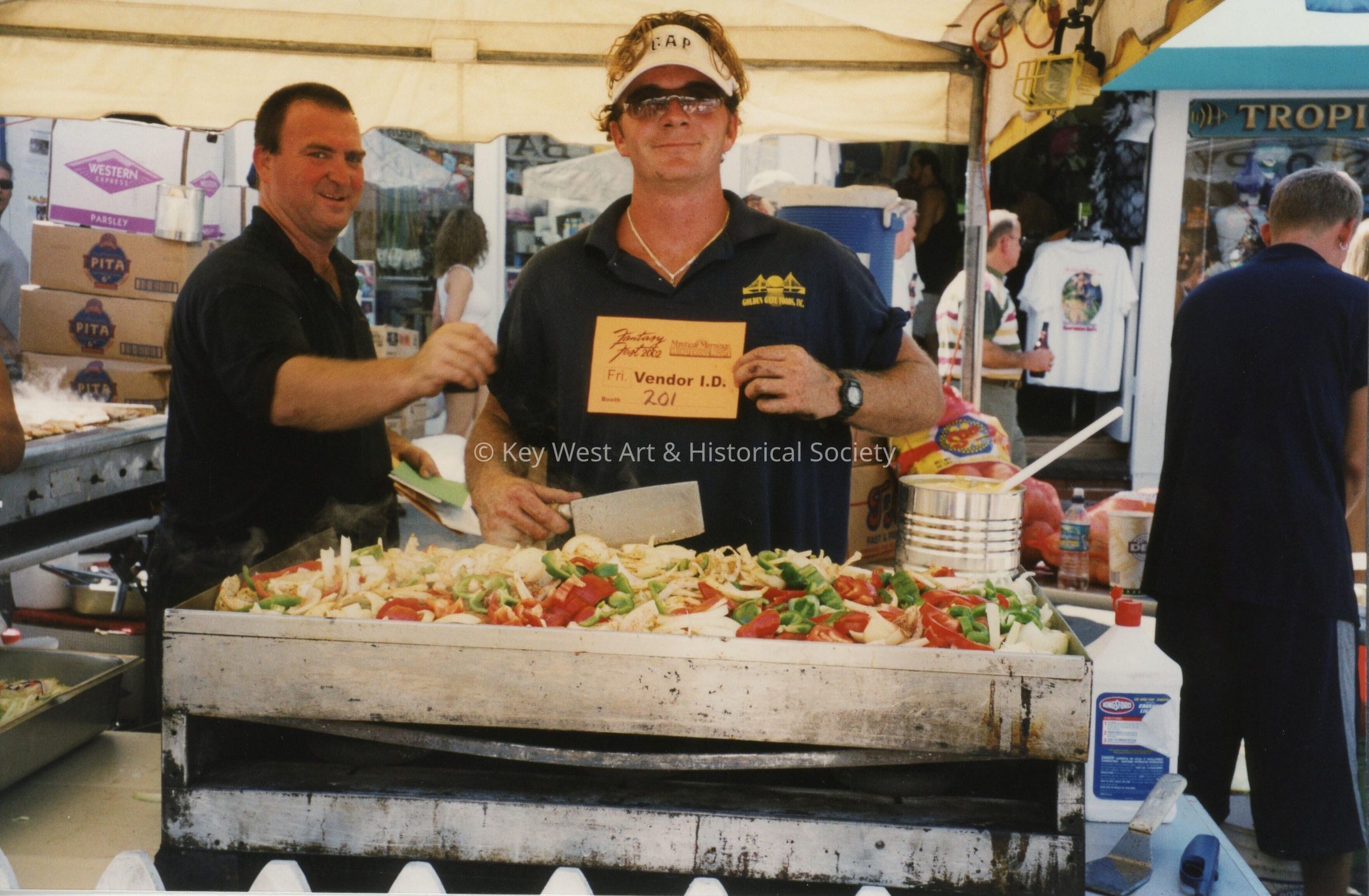 A vendor at the FF street fair.