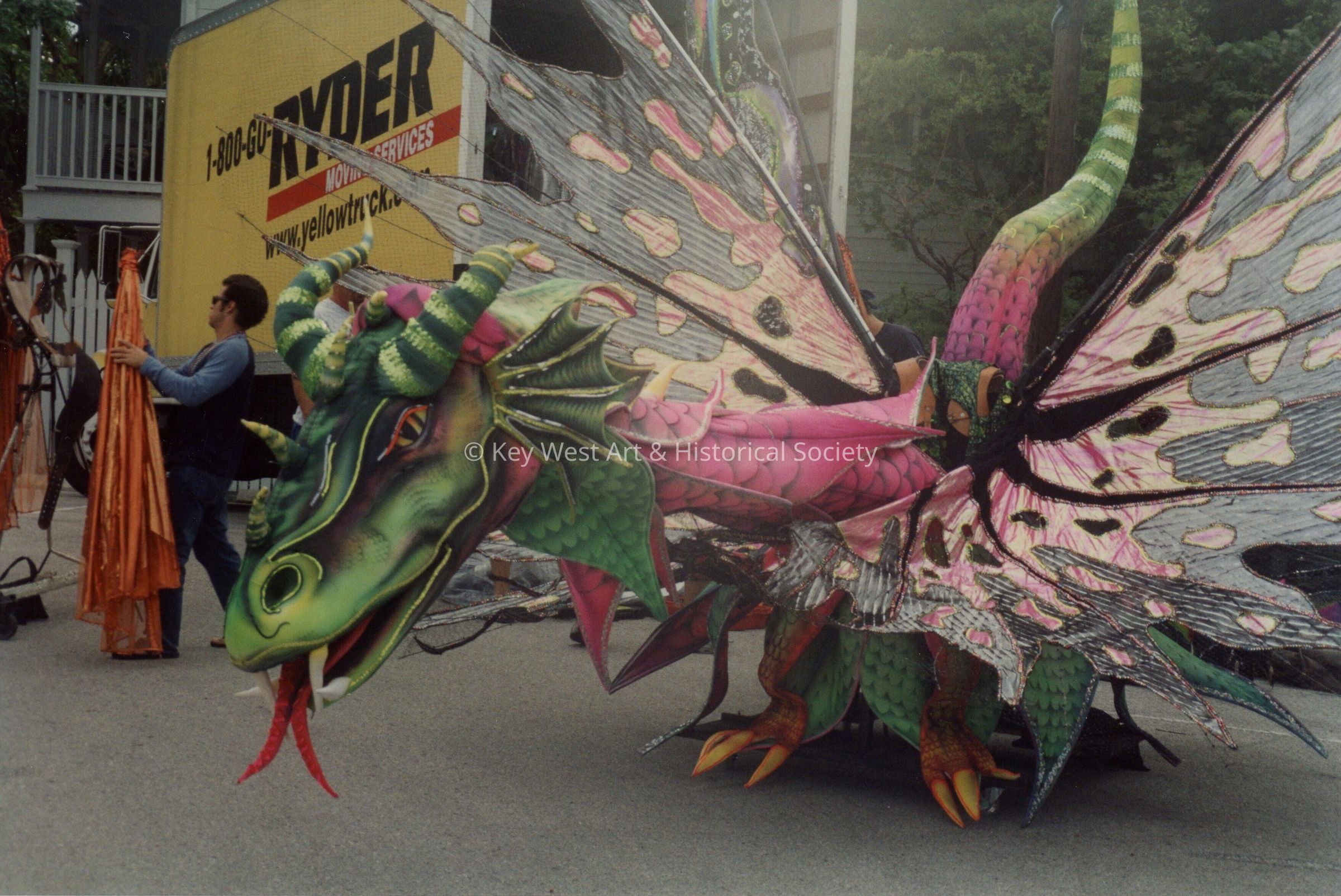 A float that will be in the parade.