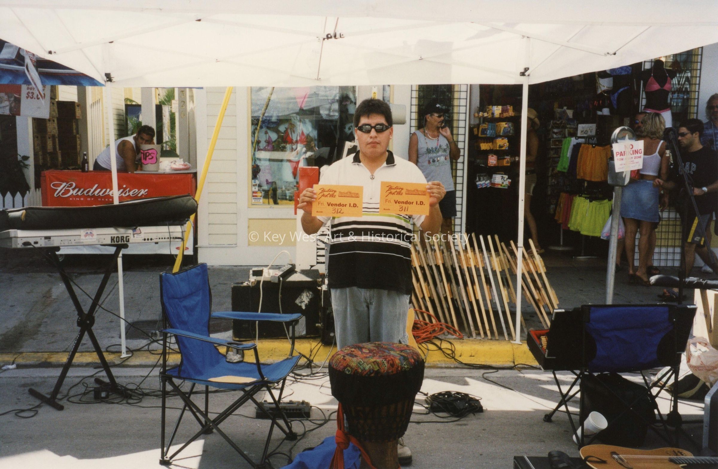A vendor at the FF street fair.