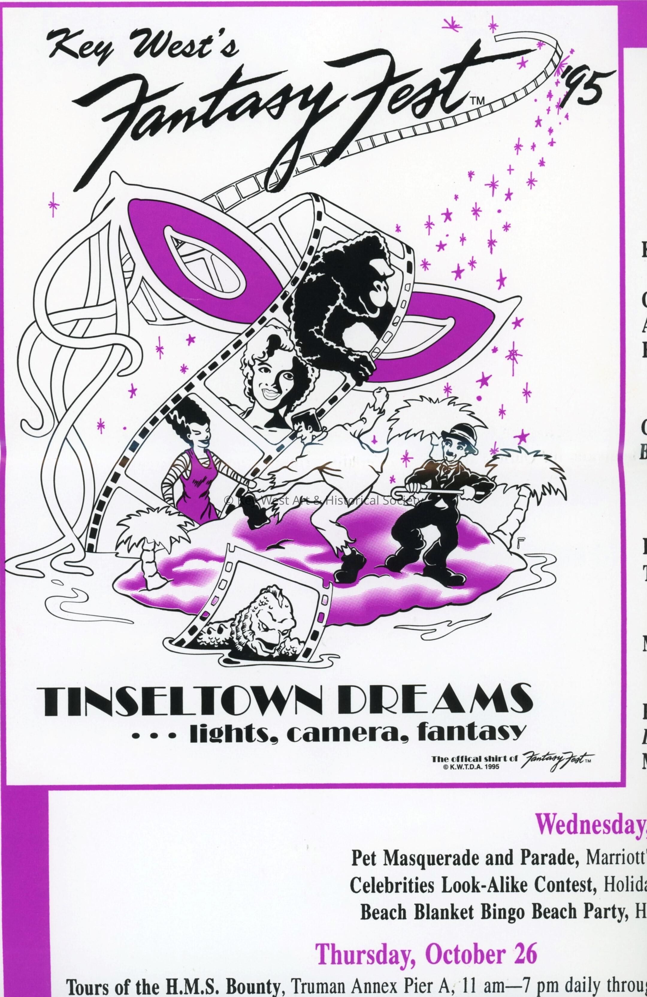 A poster of Fantasy Fest 1995 schedule of events.