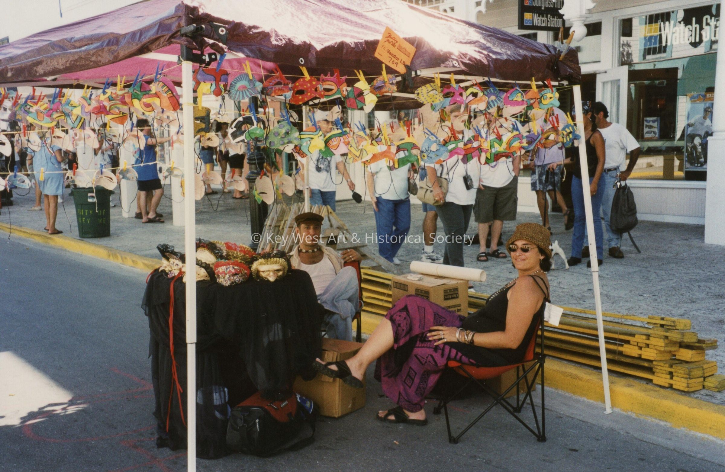 A vendor at the FF street fair.