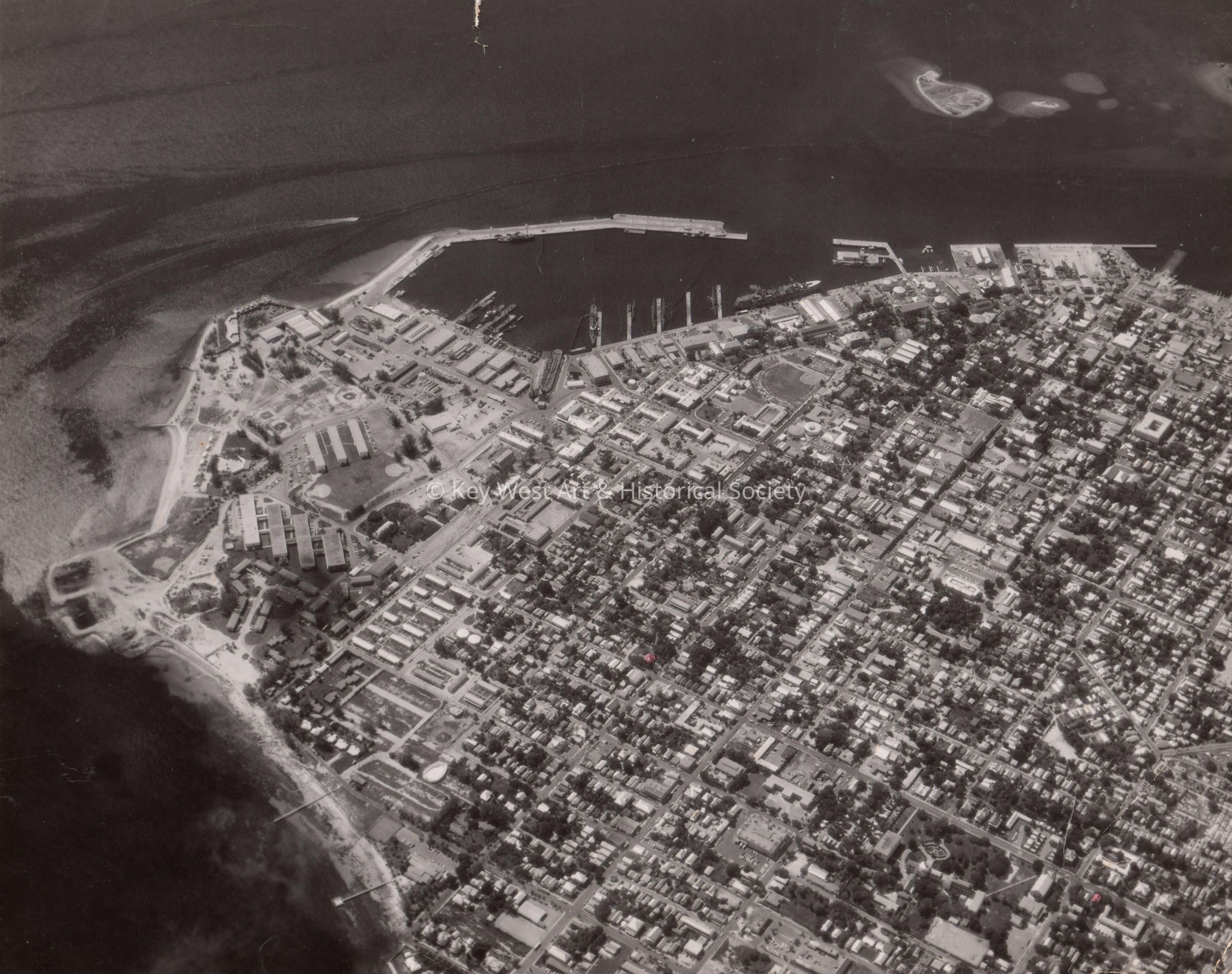 Aerial view (from the south) of western Key West picture number 1