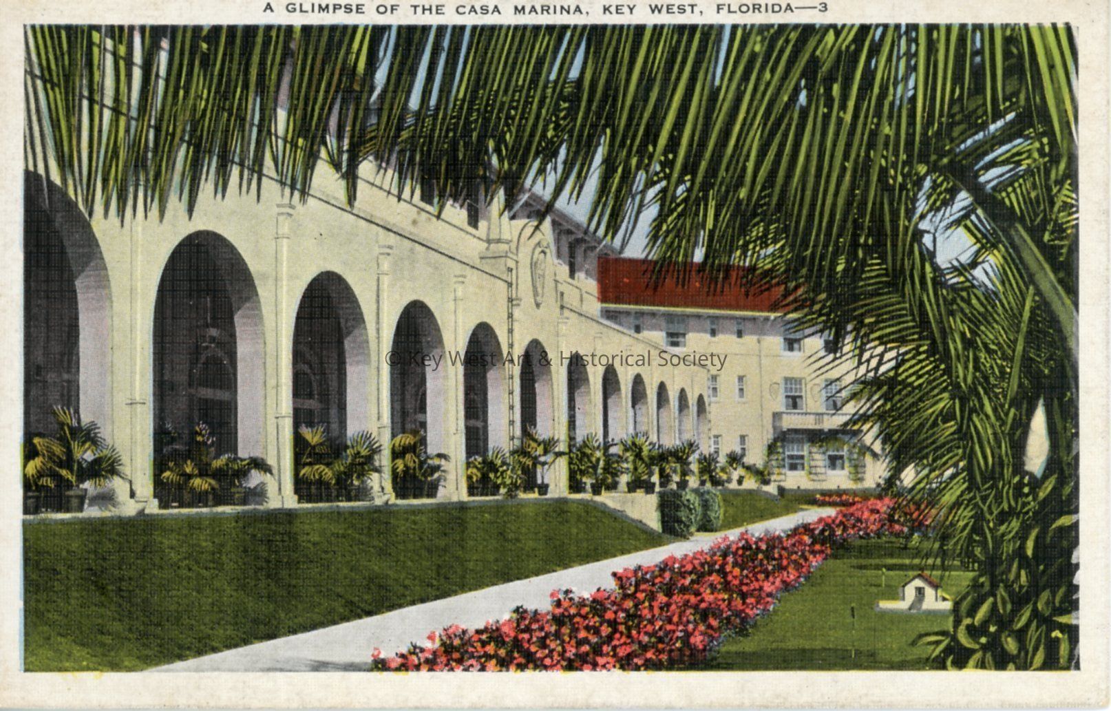 A Glimpse of the Casa Marina, Key West, Florida; © Key West Art & Historical Society