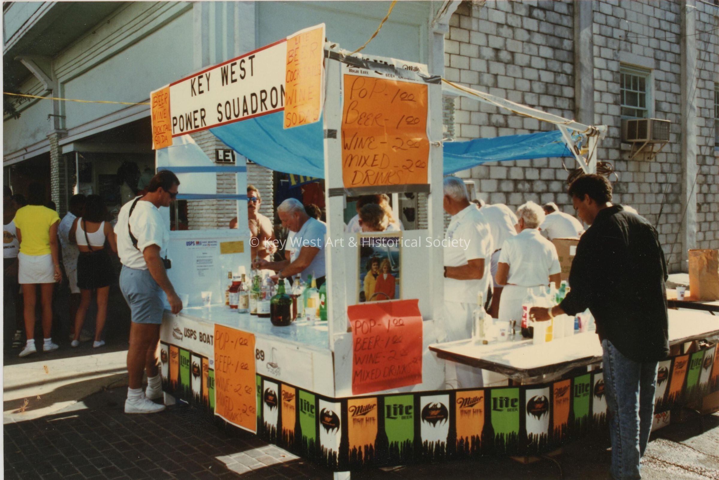 A booth that reads Key West power squadron.