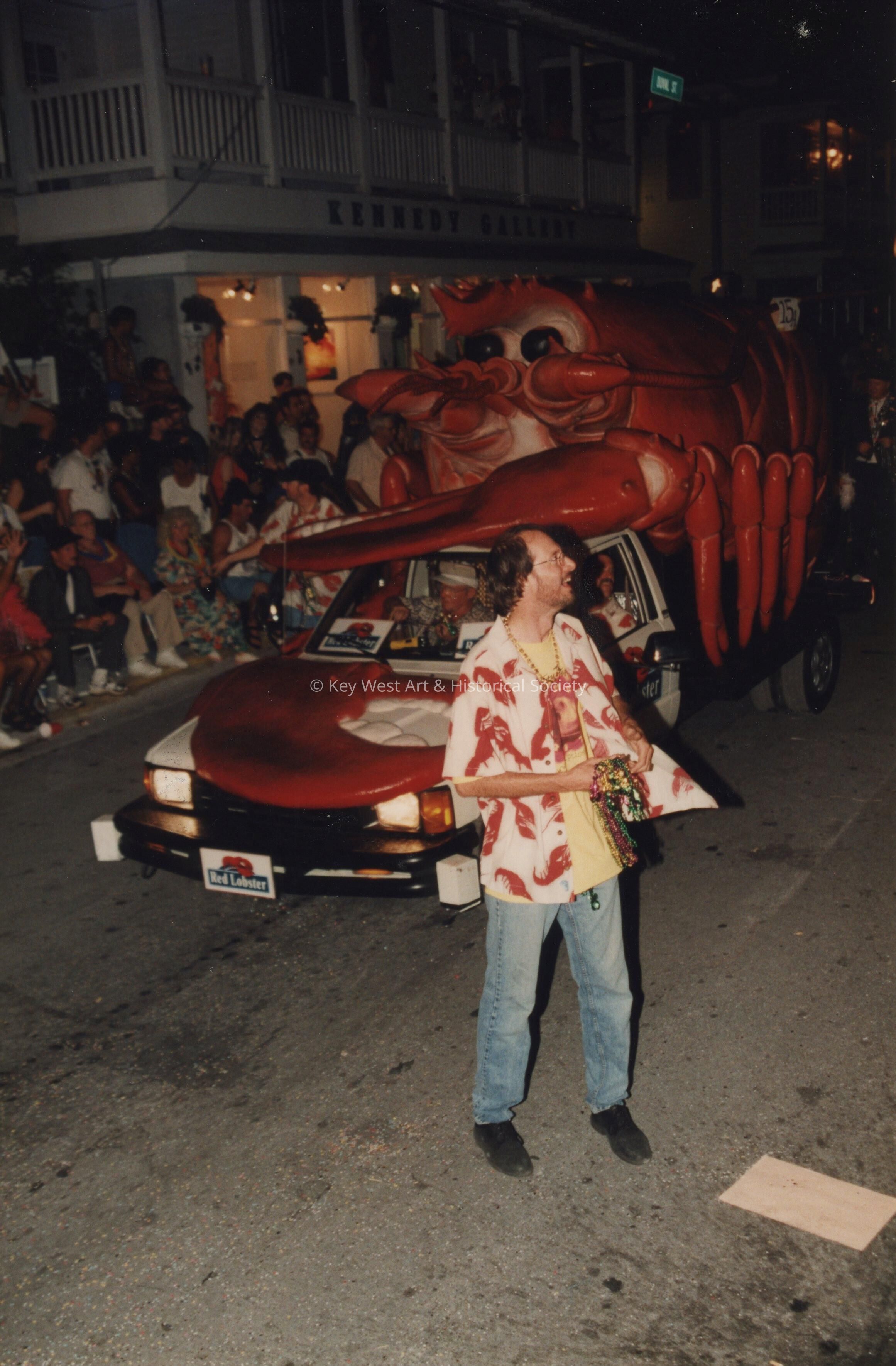 A float in  the parade.