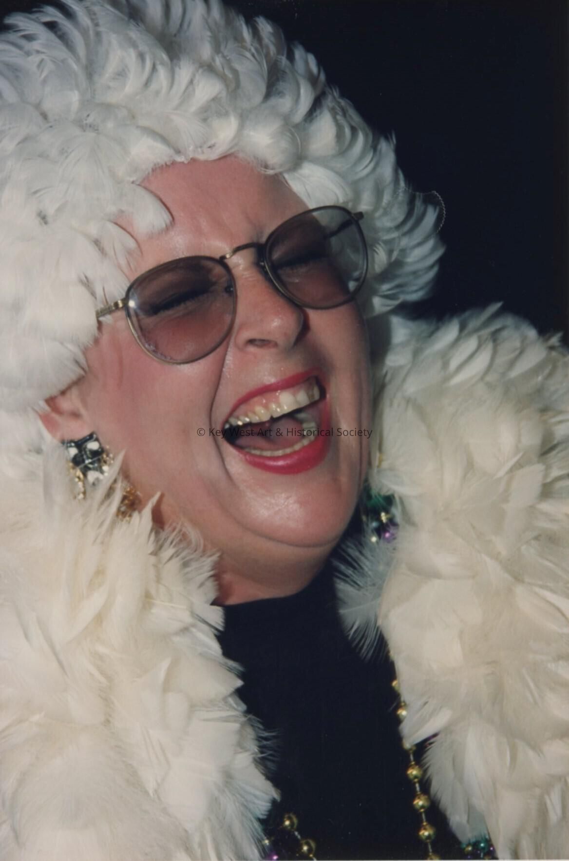 An unknown lady dressed up.