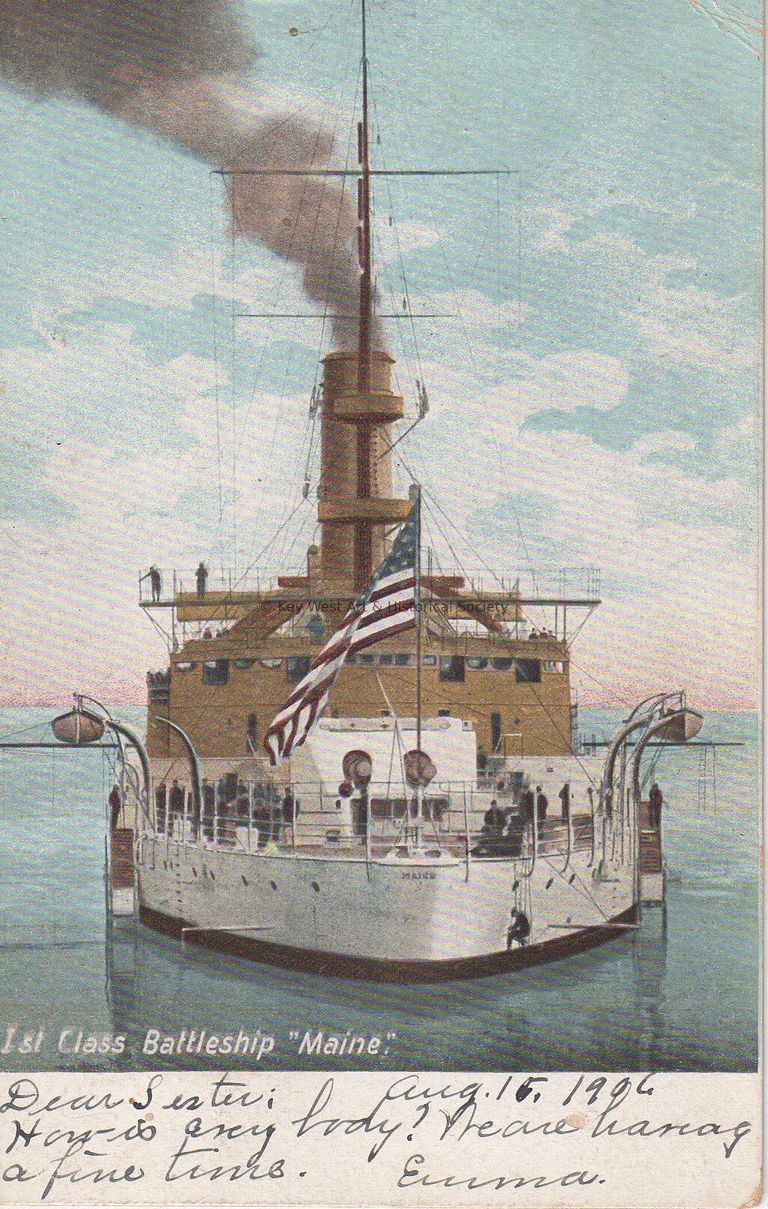 1st Class Battleship USS MAINE; © Key West Art & Historical Society