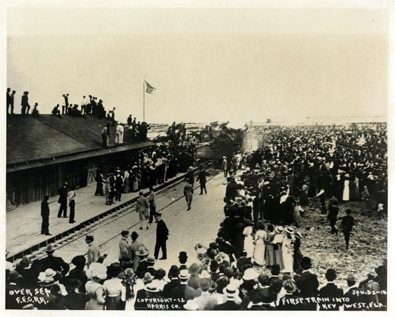          Arrival of the First Florida East Coast Railway Train to Key West; © Key West Art & Historical Society
   