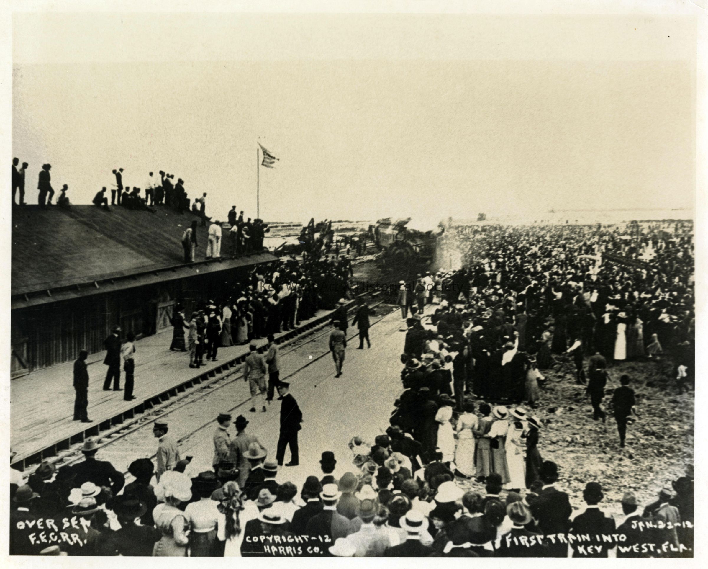 Arrival of the First Florida East Coast Railway Train to Key West; © Key West Art & Historical Society