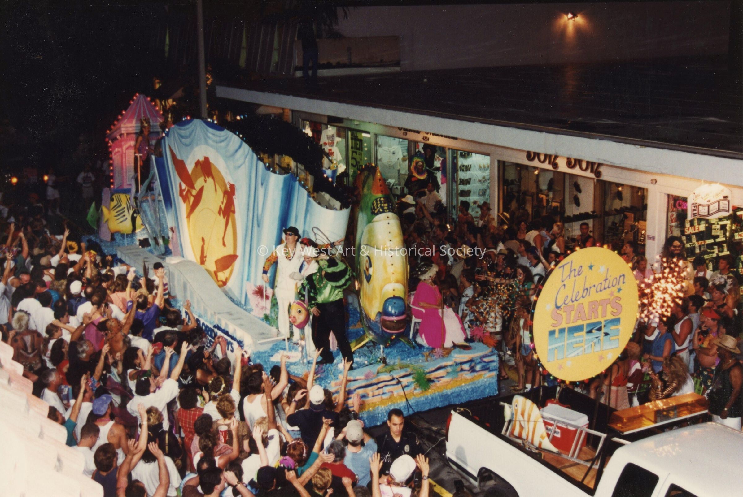 A float in the parade.