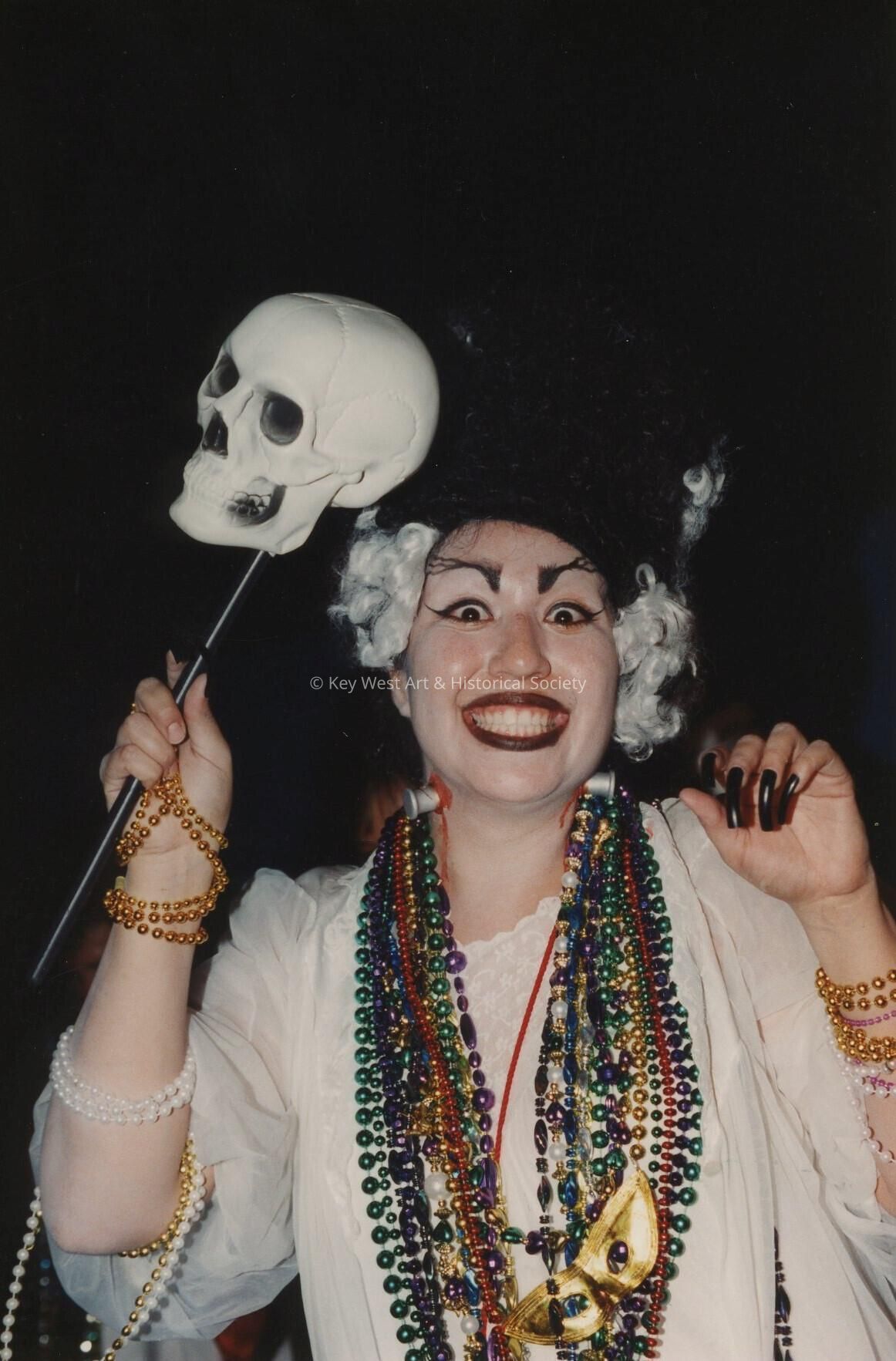 An unknown lady dressed up.
