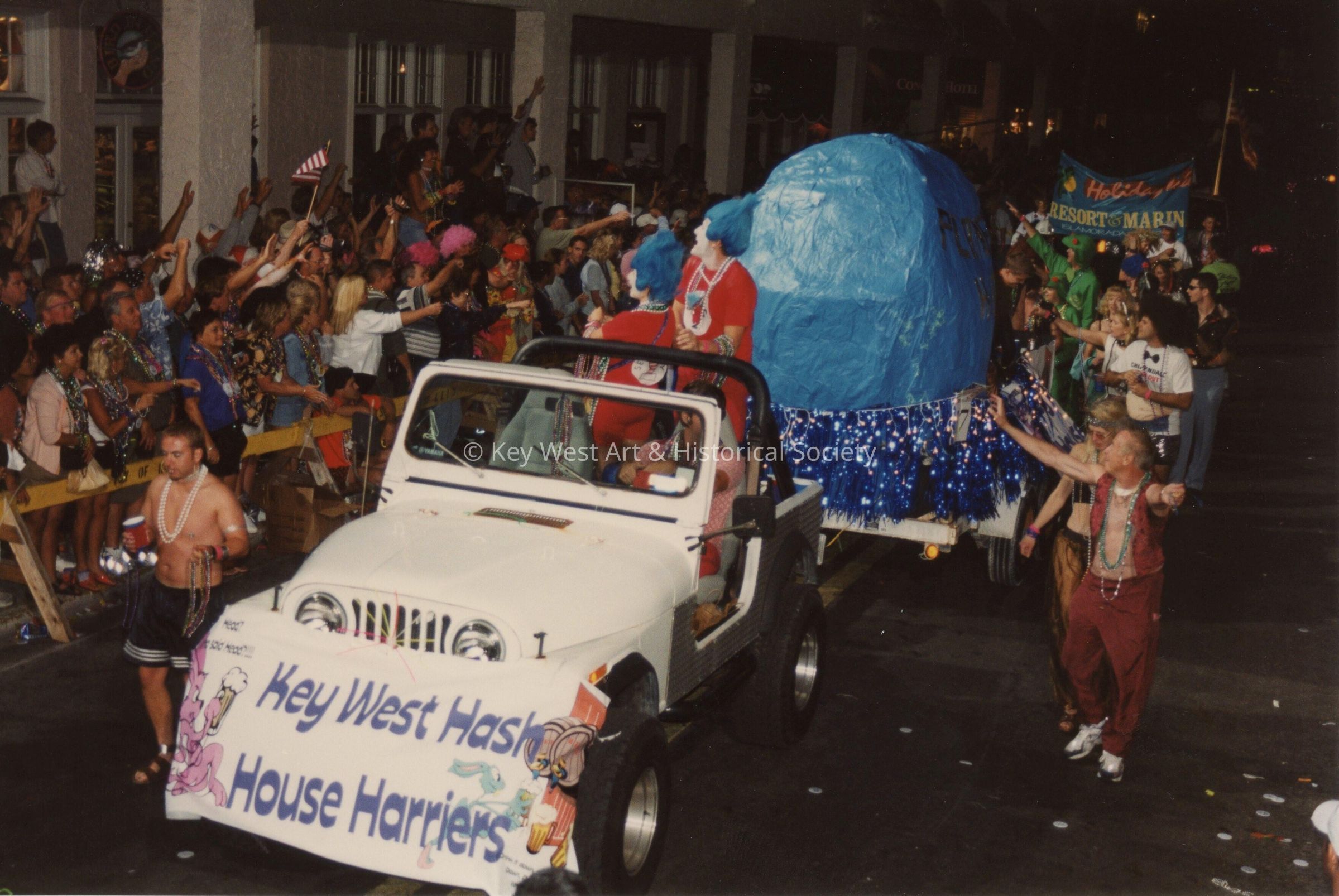 A float that reads Key West Hash House Harriers.