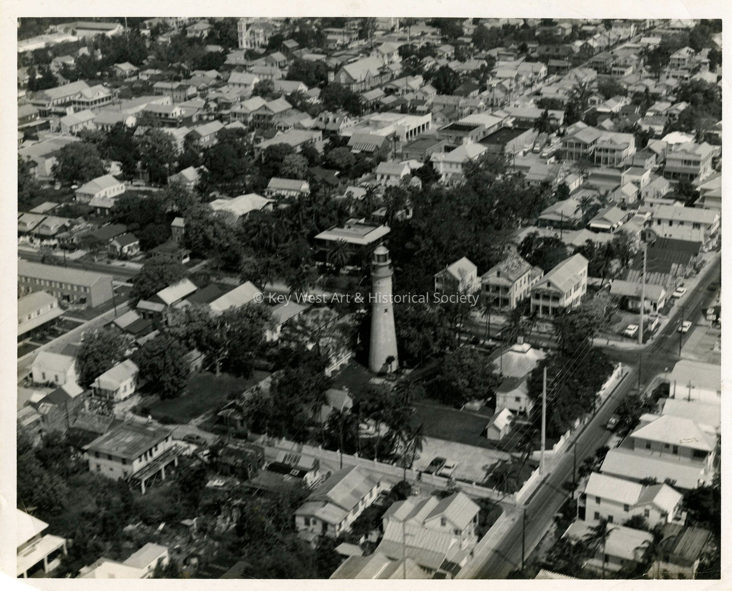 Aerial View of Key West Lighthouse; © Key West Art & Historical Society
