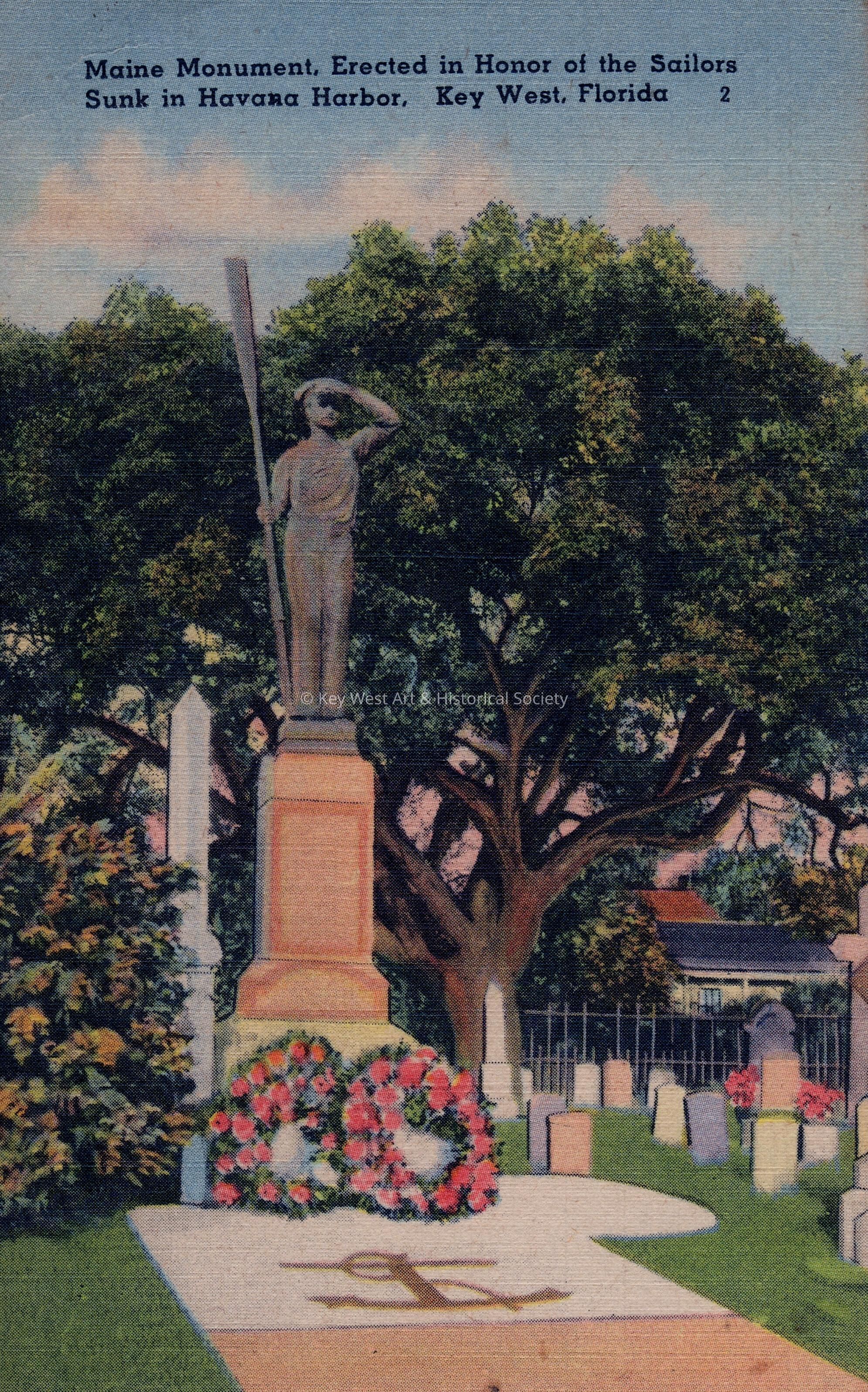 Maine Monument, Erected in Honor of the Sailors Sunk in Havana Harbor. Key West, Florida; © Key West Art & Historical Society