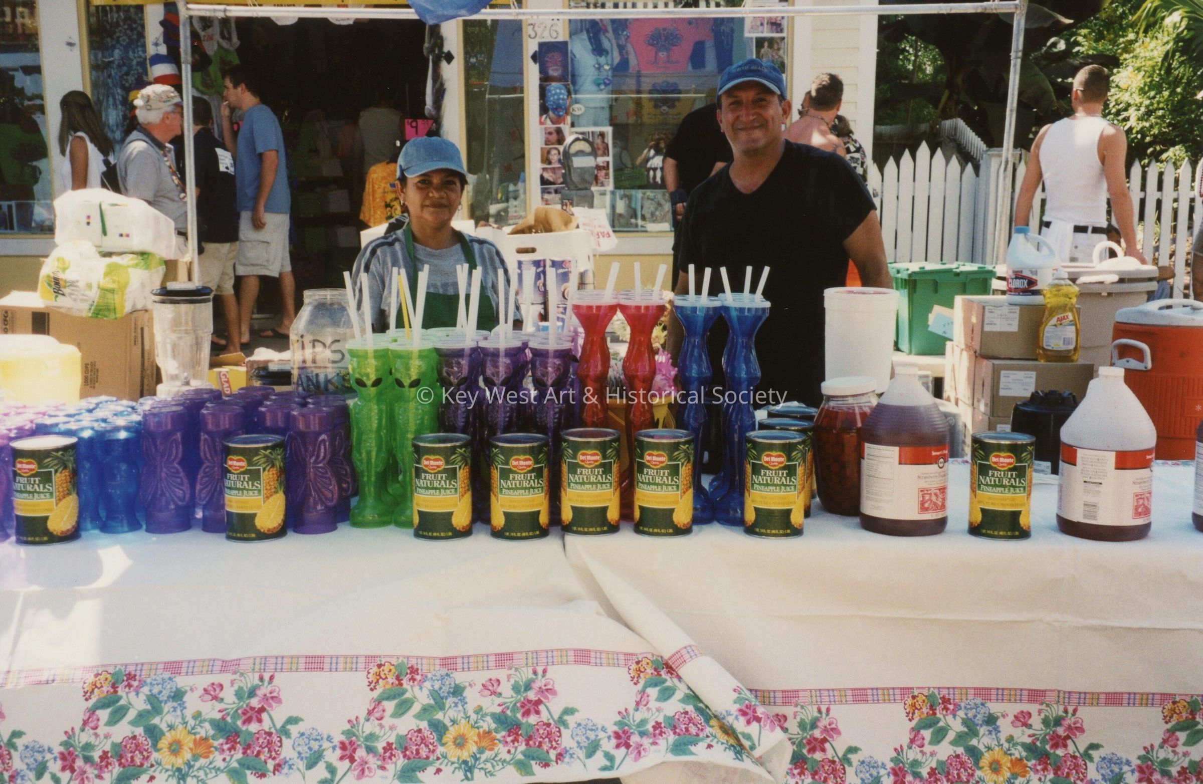 A vendor at the FF street fair.
