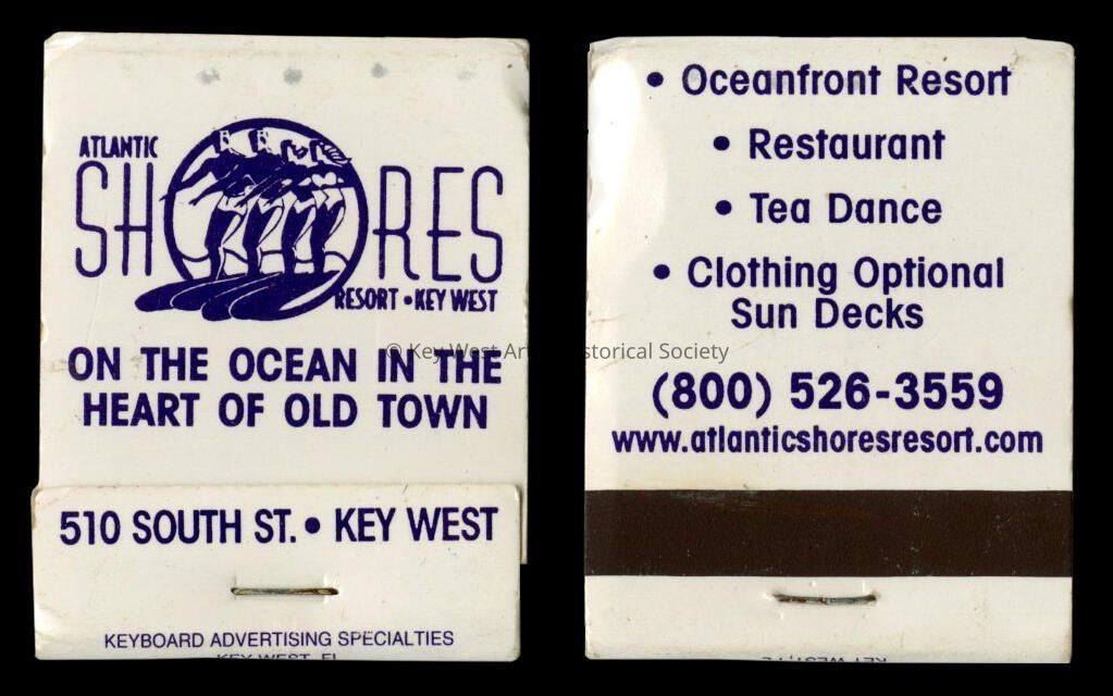 Atlantic Shores Resort Matchbook; Copyright: @ Key West Art & Historical Society; Origformat: Print-Photographic