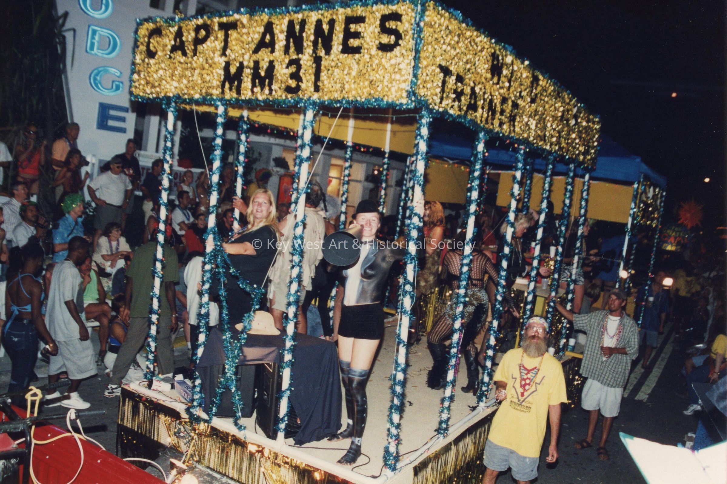 A float that reads Capt. Anne's MM 31 in the parade.