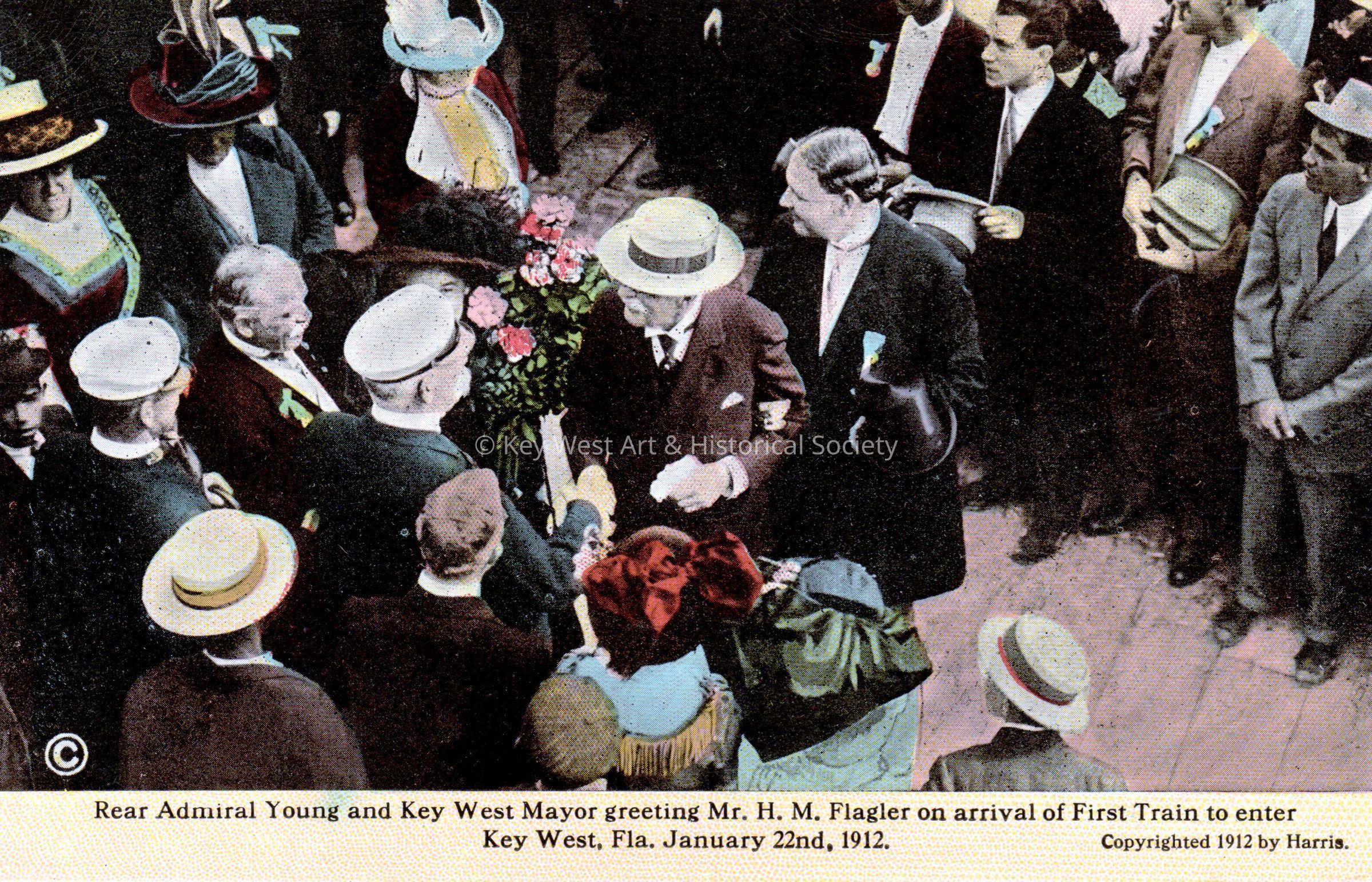 Henry Flagler at First Train Arrival in Key West; © Key West Art & Historical Society