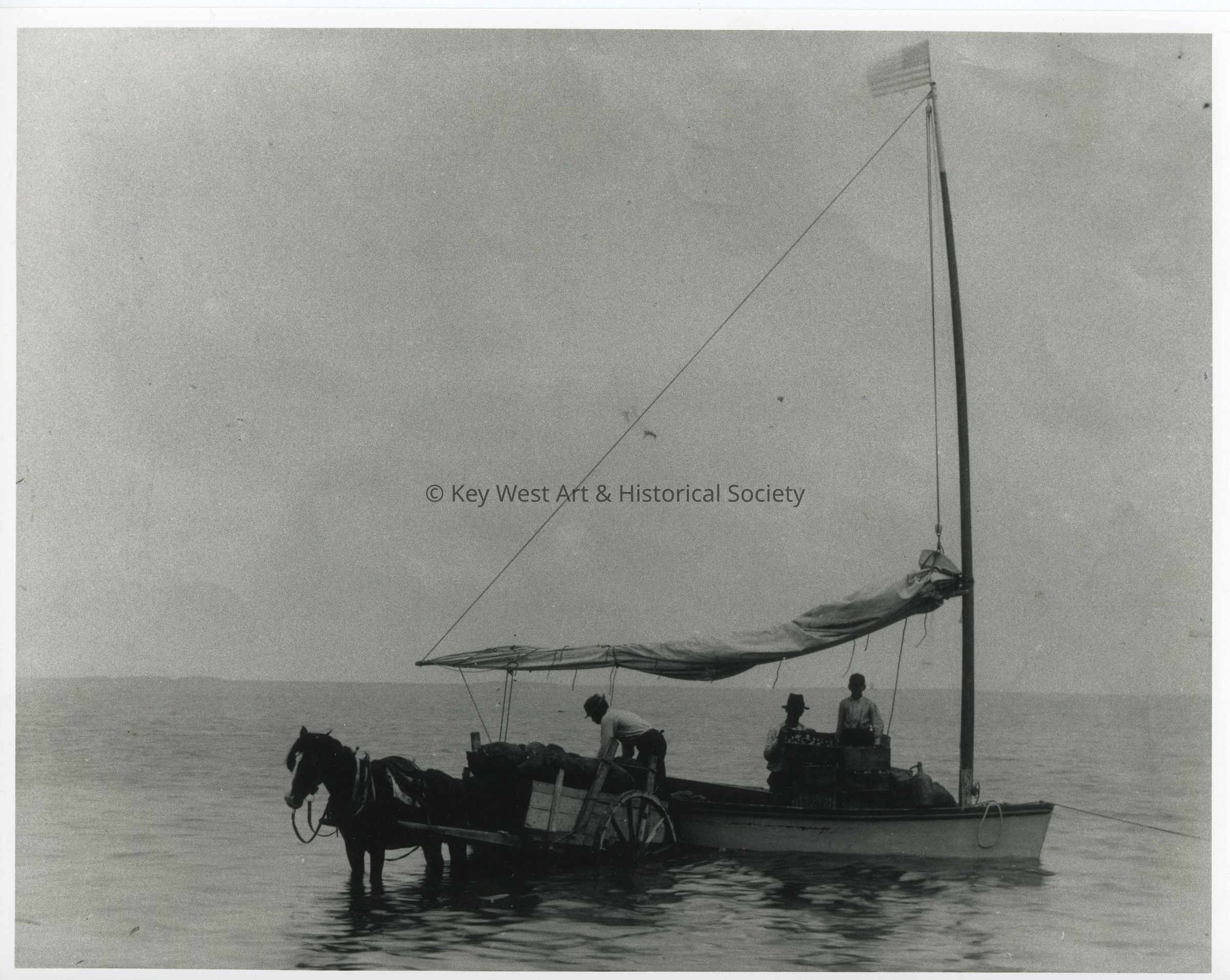 Horse Drawn Carriage and Coastal Trader; © Key West Art & Historical Society