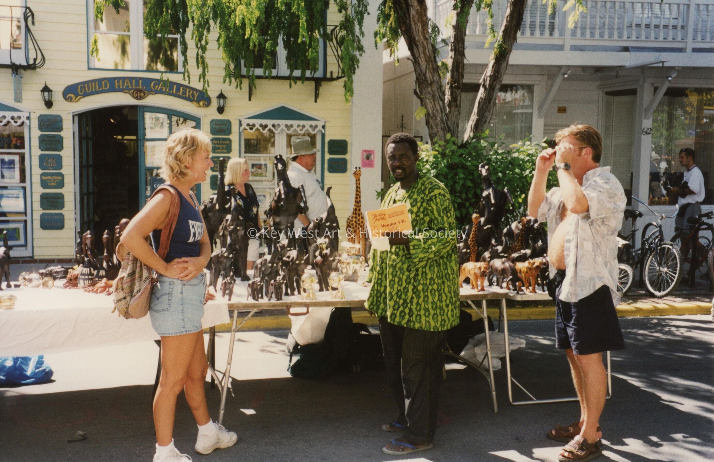 A vendor at the FF street fair.