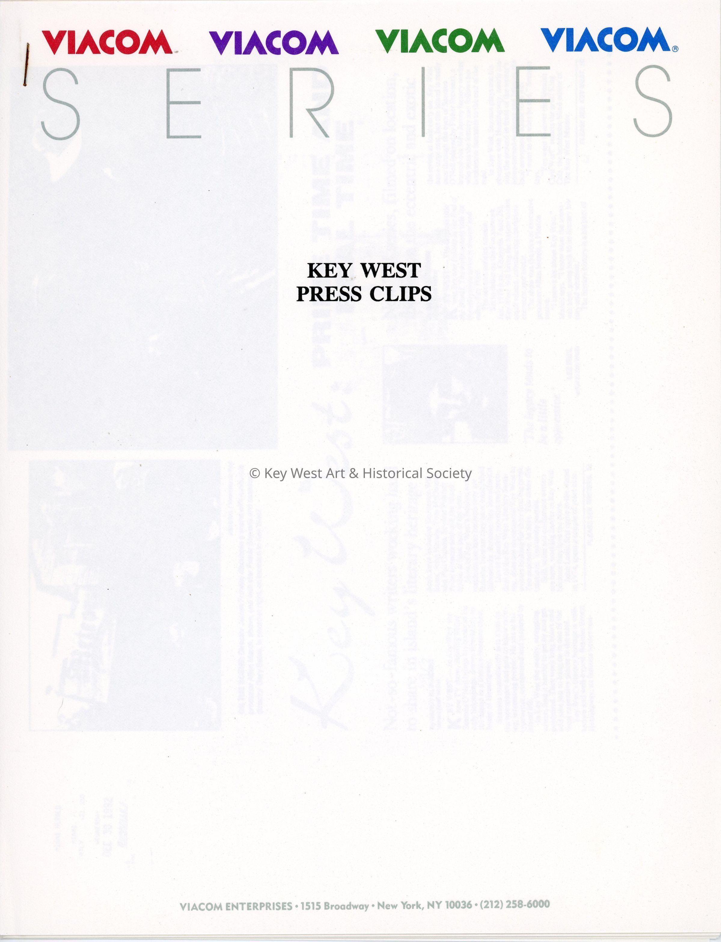 'Key West' Press Clips; © Key West Art & Historical Society