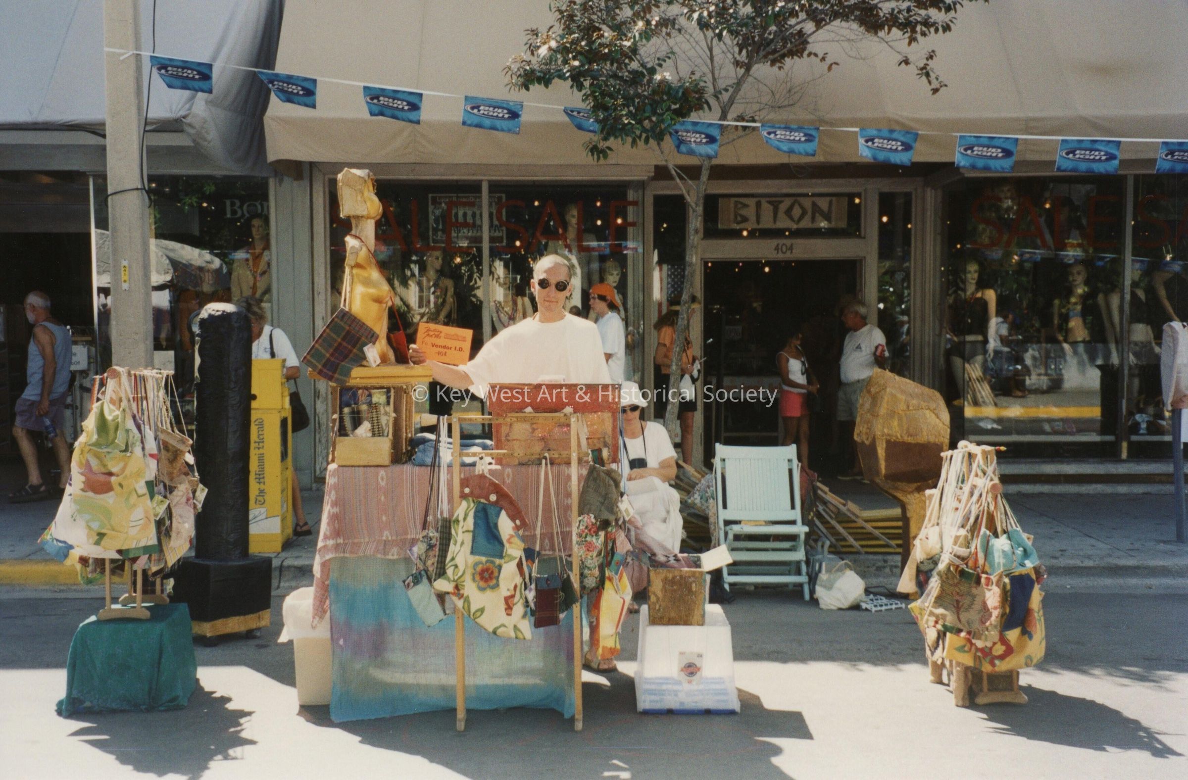 A vendor at the FF street fair.