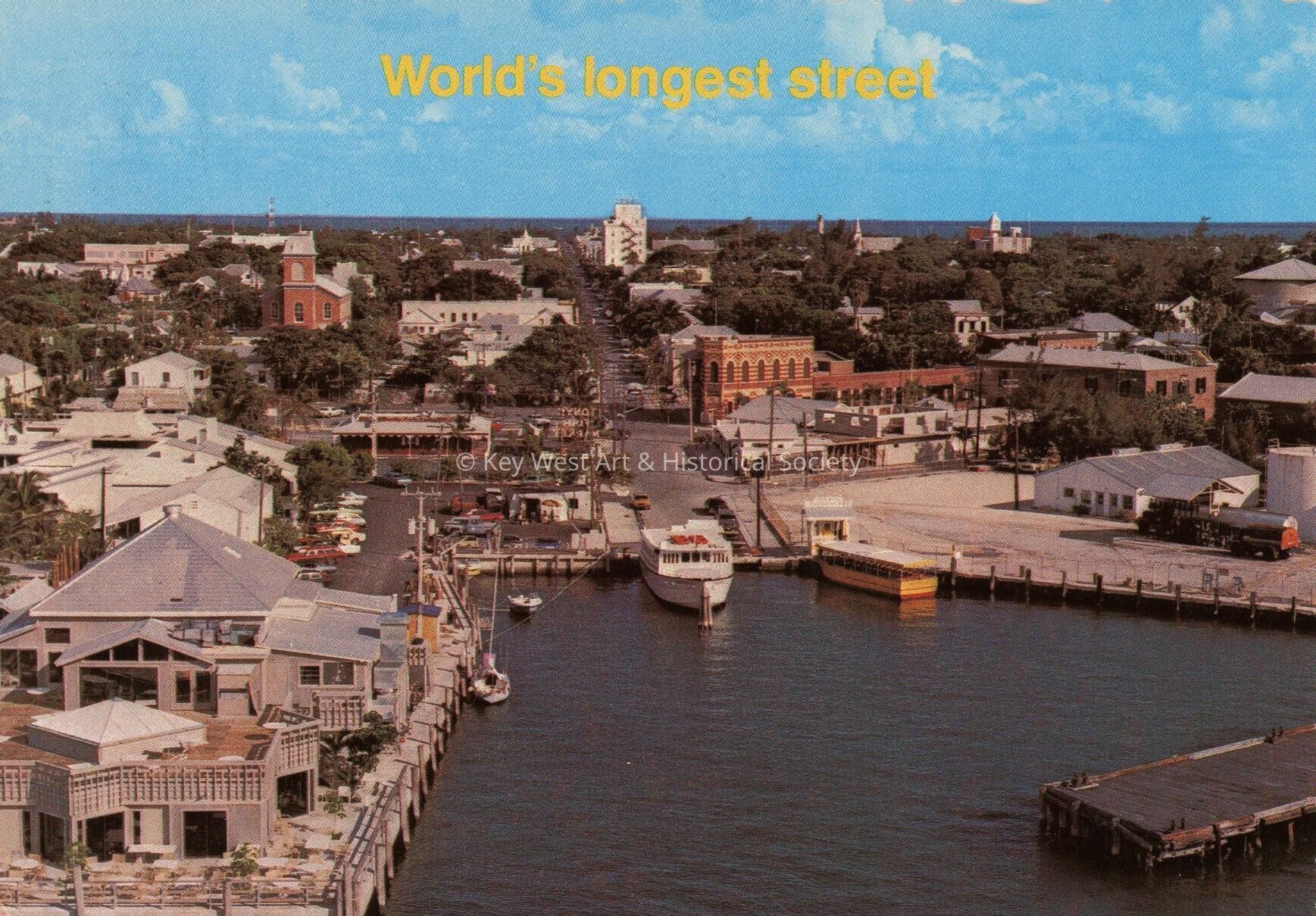 Aerial View of Lower Duval Street; © Key West Art & Historical Society