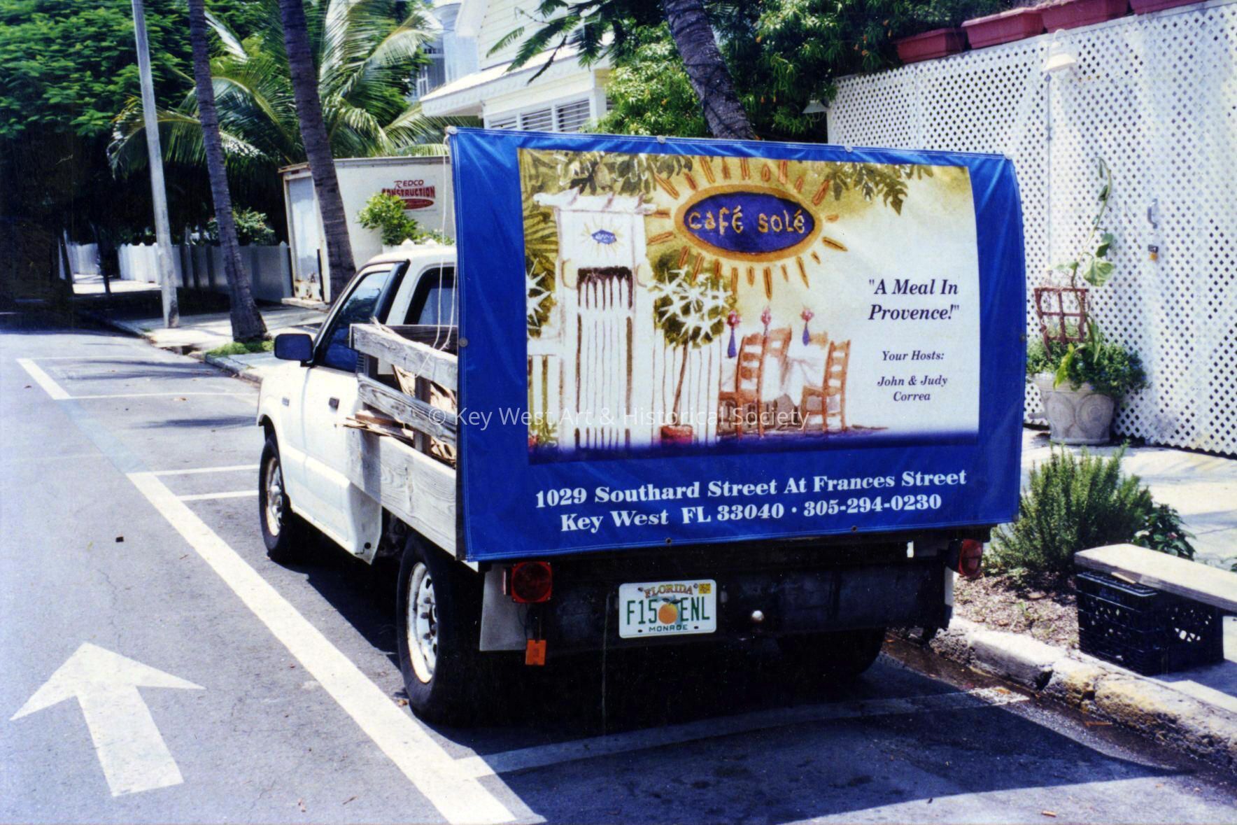 Cafe Sole Van; Copyright: @ Key West Art & Historical Society; Origformat: Print-Photographic