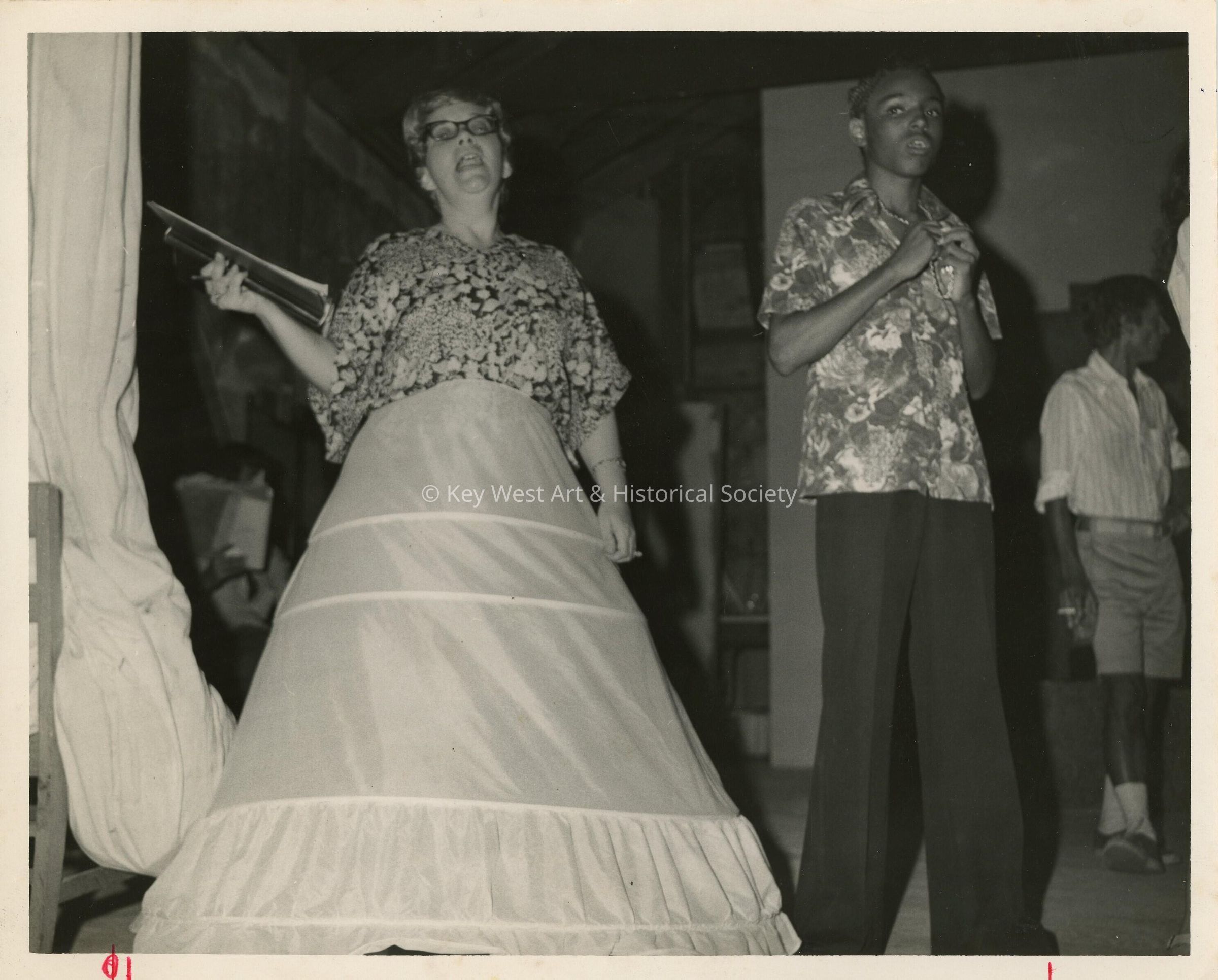 An unknown man and woman at a party