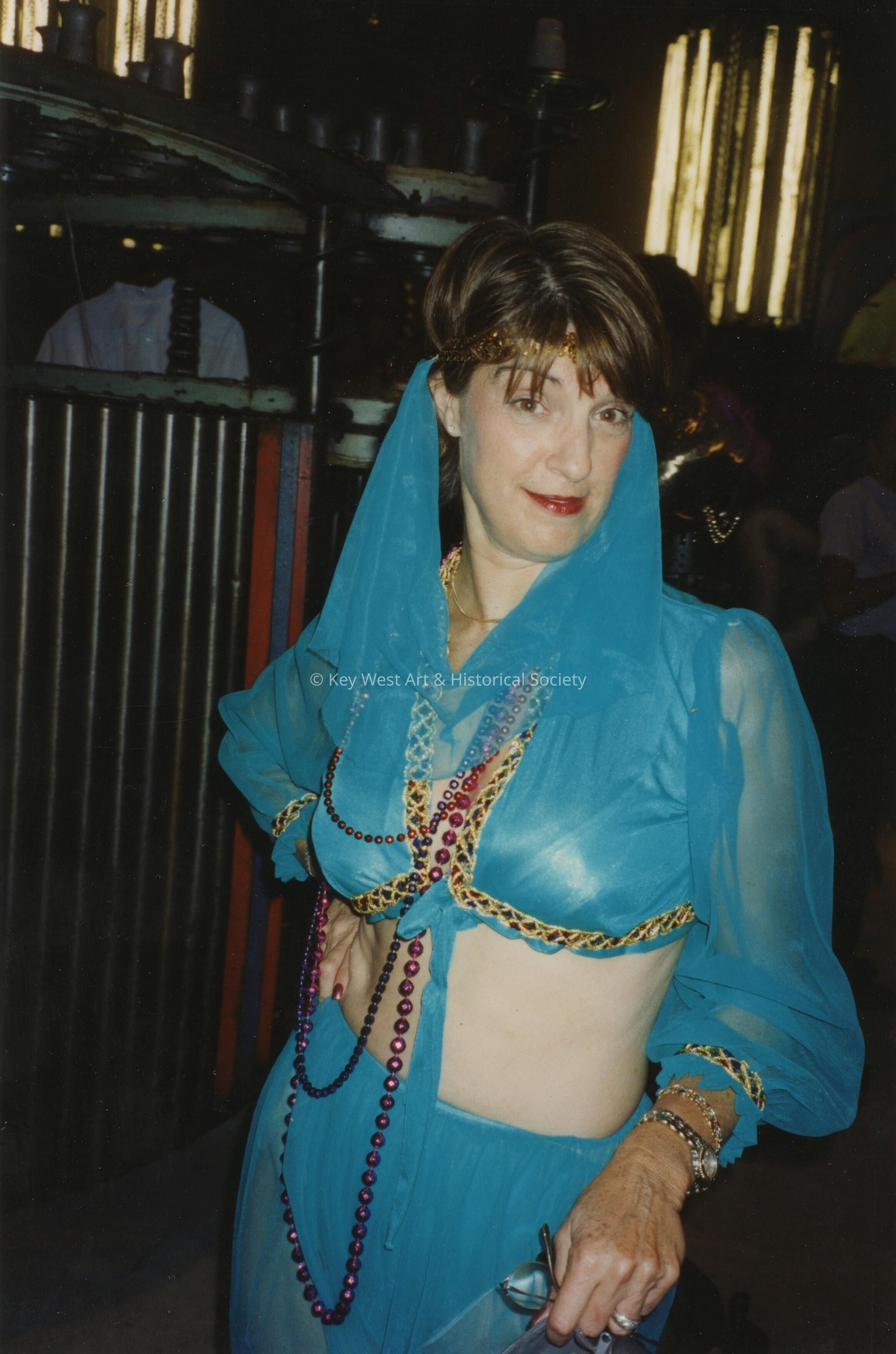An unknown lady dressed up.