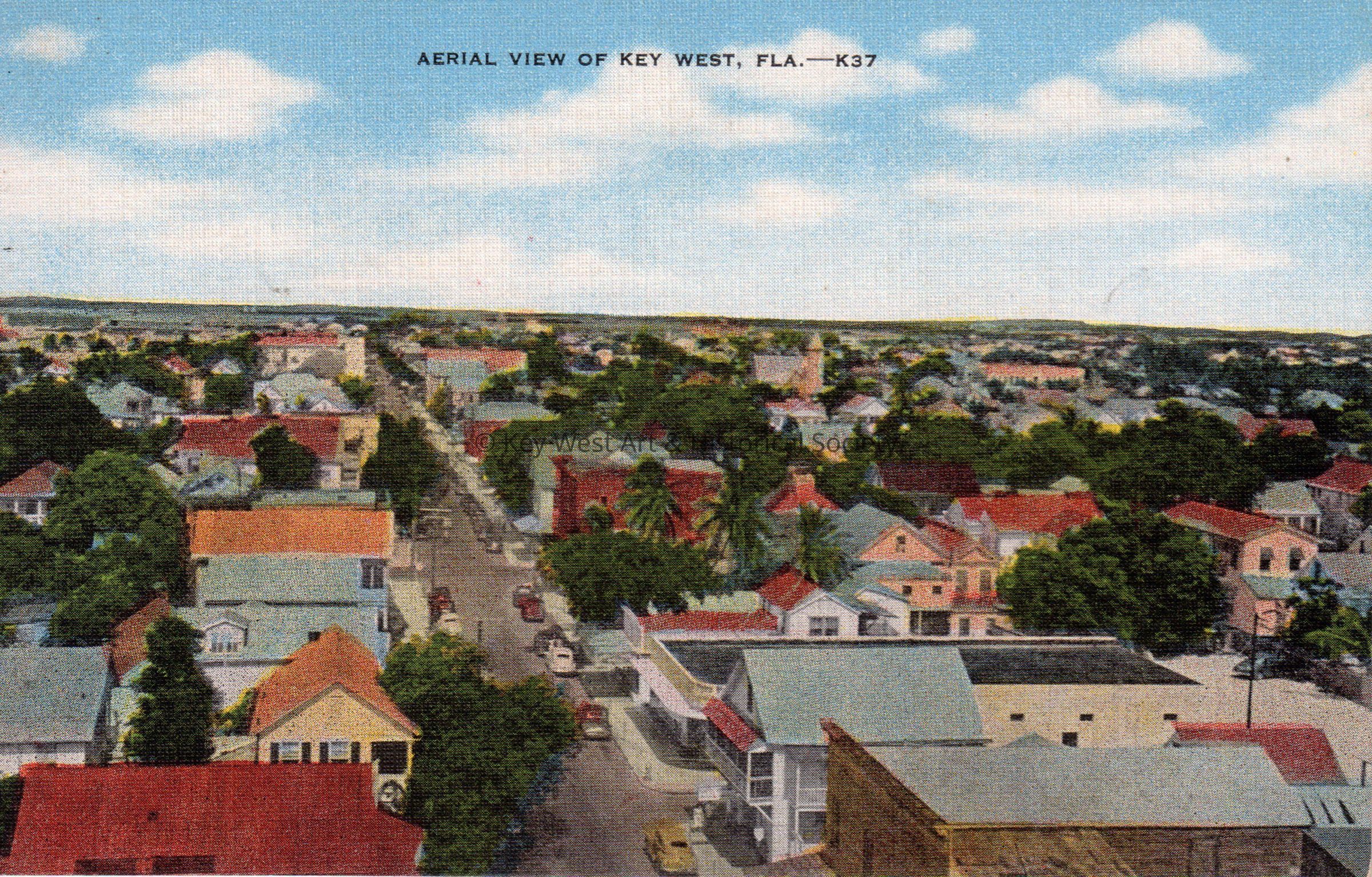 Aerial View of Key West, Fla.; © Key West Art & Historical Society