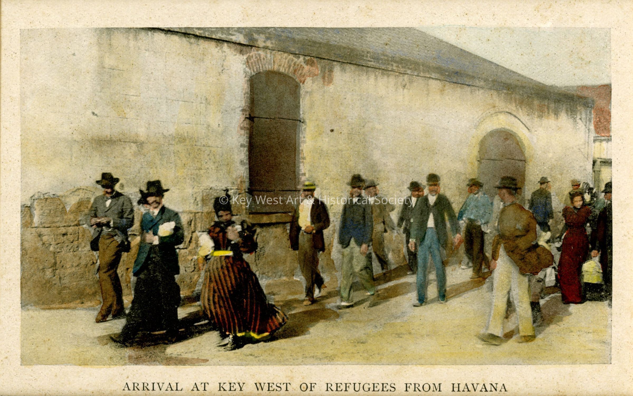 Arrival at Key West of Refugees from Havana; © Key West Art & Historical Society