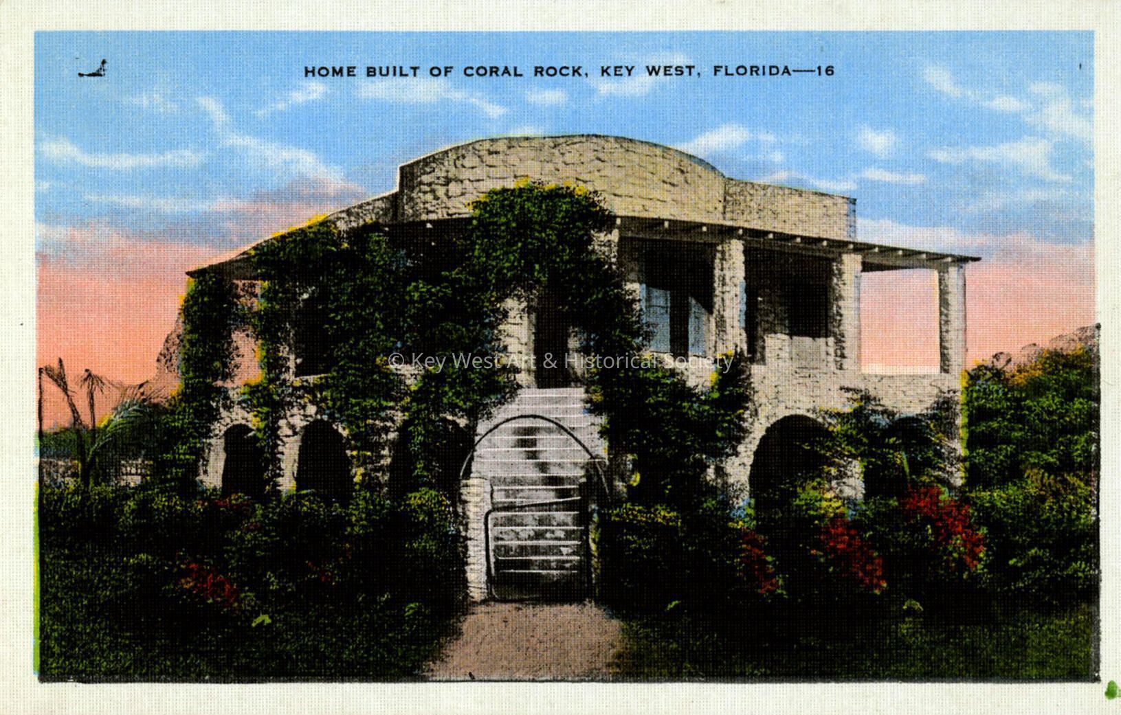 Home Built of Coral Rock, Key West, Florida