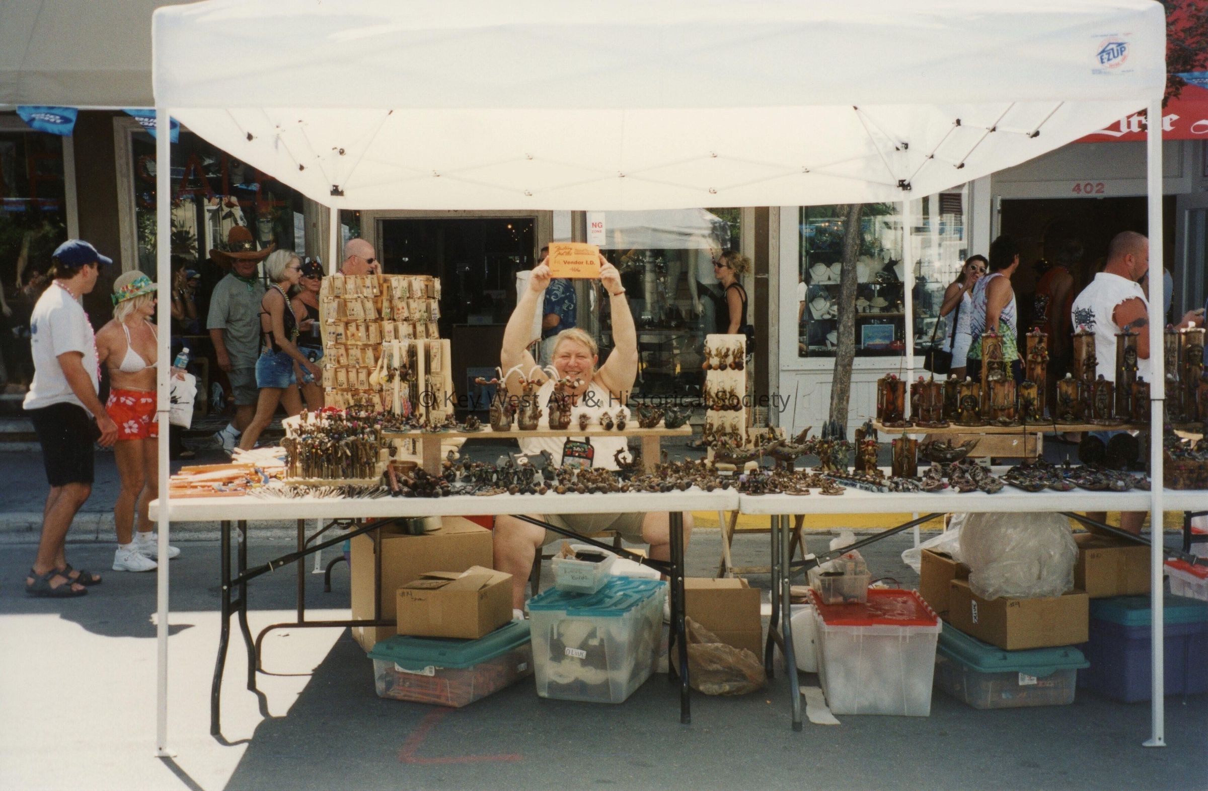A vendor at the FF street fair.