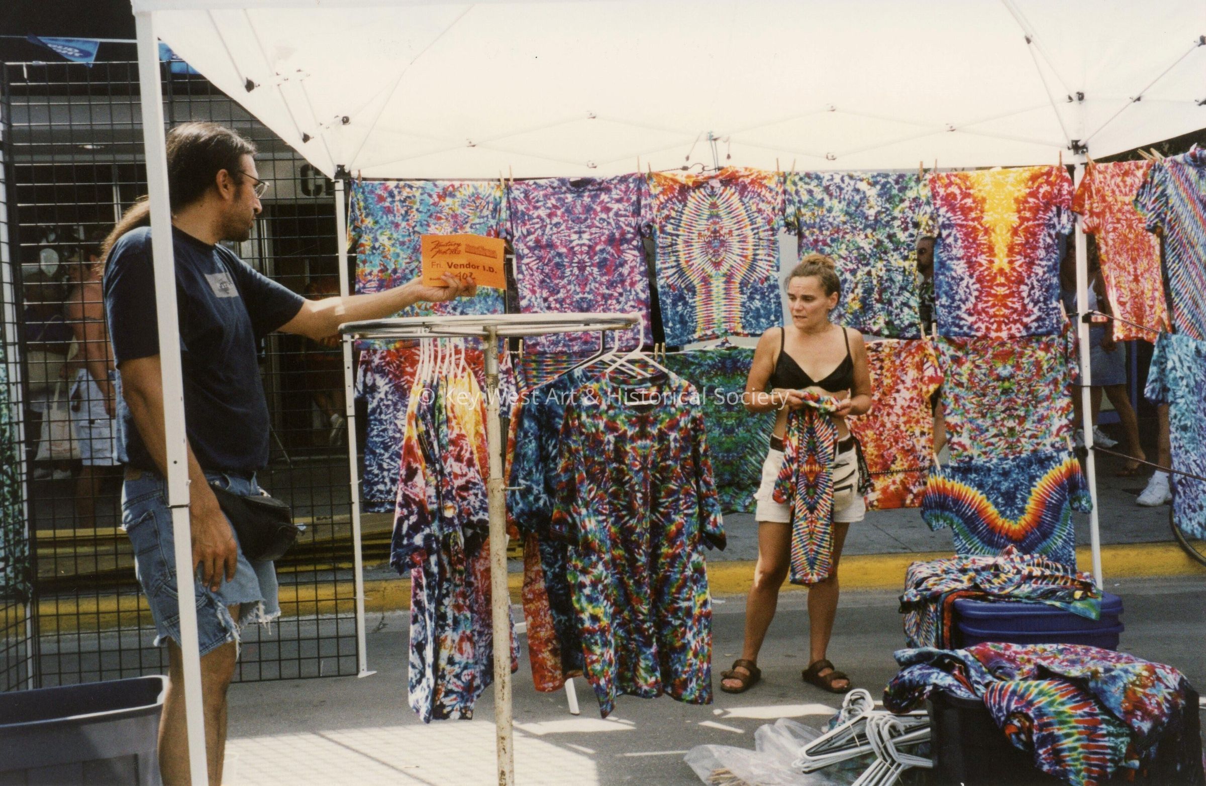 A vendor at the FF street fair.