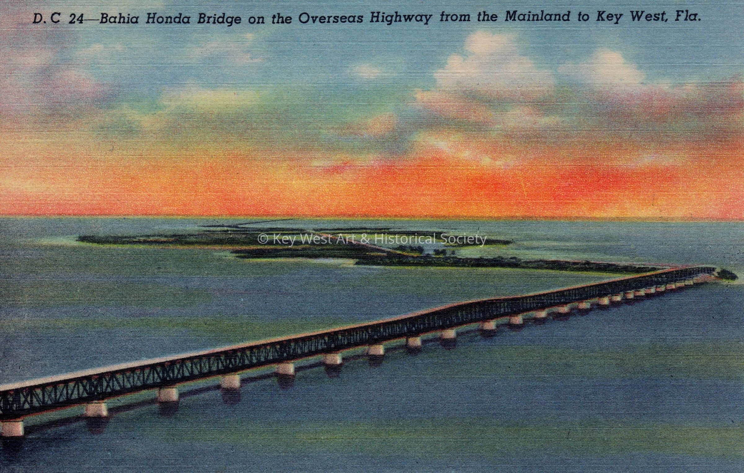 Bahia Honda Bridge on the Overseas Highway from the Mainland to Key West, Fla.; © Key West Art & Historical Society