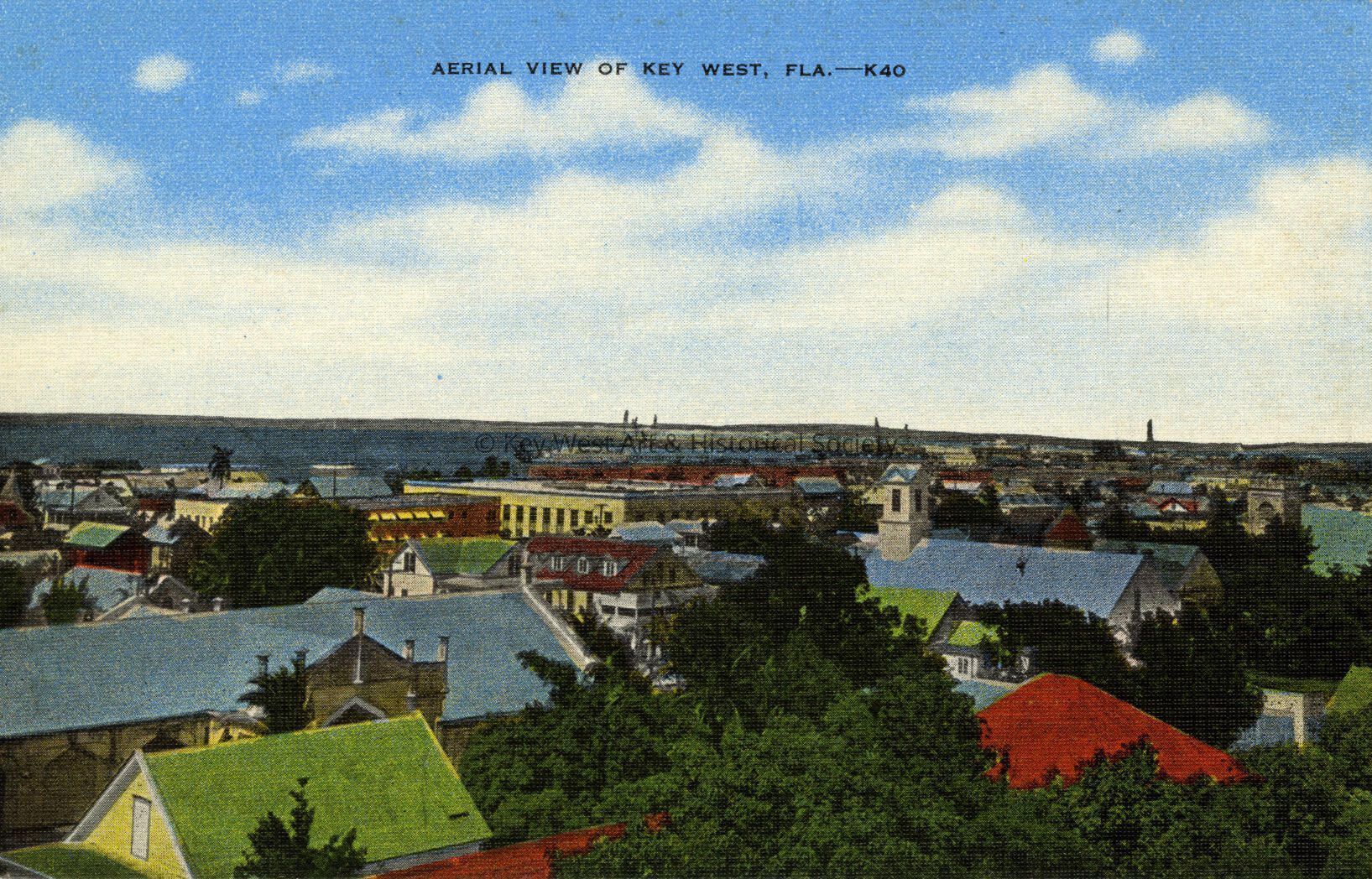 Aerial View of Key West, Fla.; © Key West Art & Historical Society