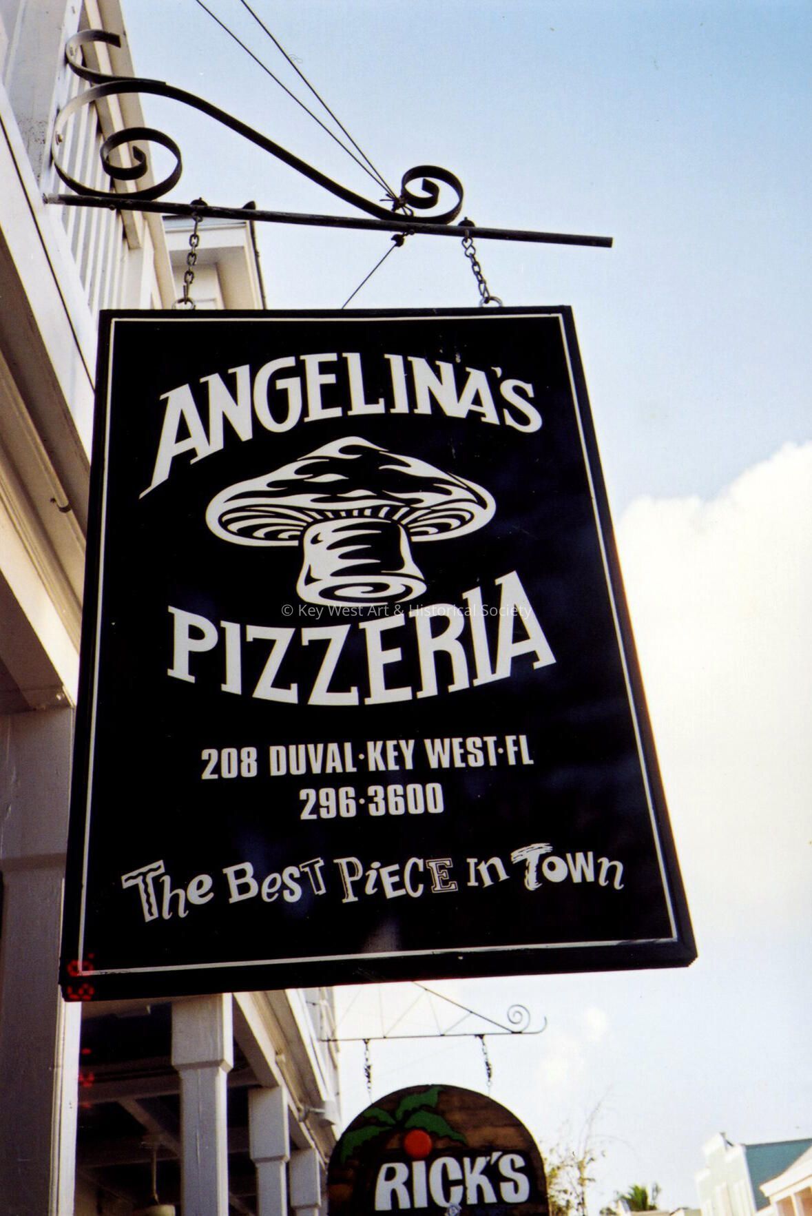 Angelina's Pizzeria Sign; Copyright: @ Key West Art & Historical Society; Origformat: Print-Photographic