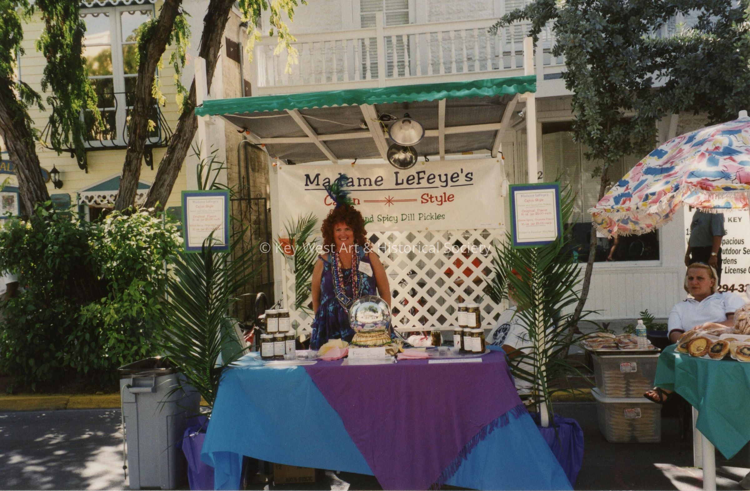 A vendor at the FF street fair.